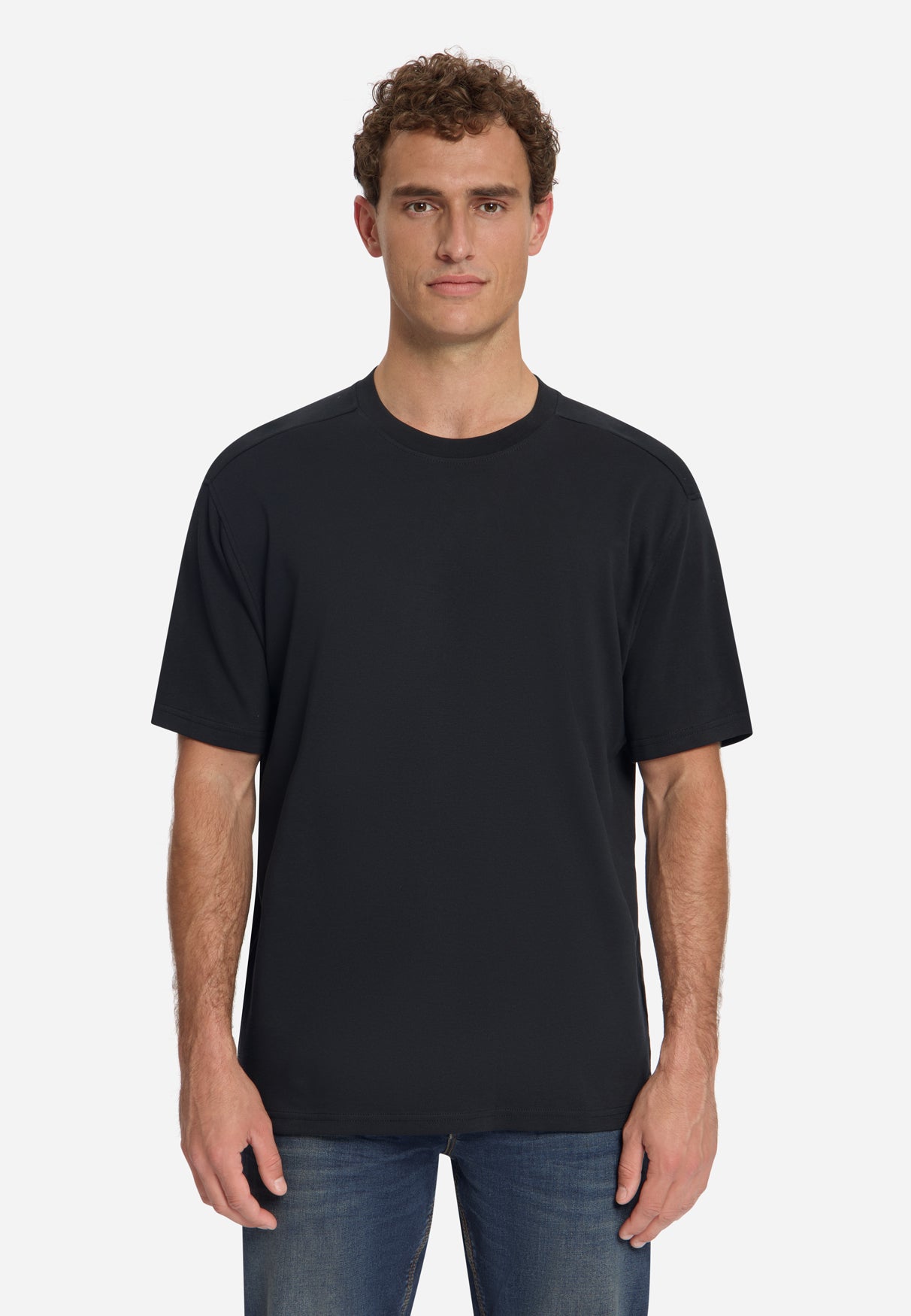 T-Shirt Crewneck Solid Heavy Interlock | Black