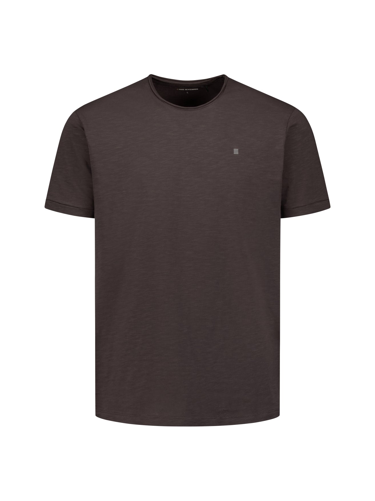 T-shirt en coton slub | Marron foncé