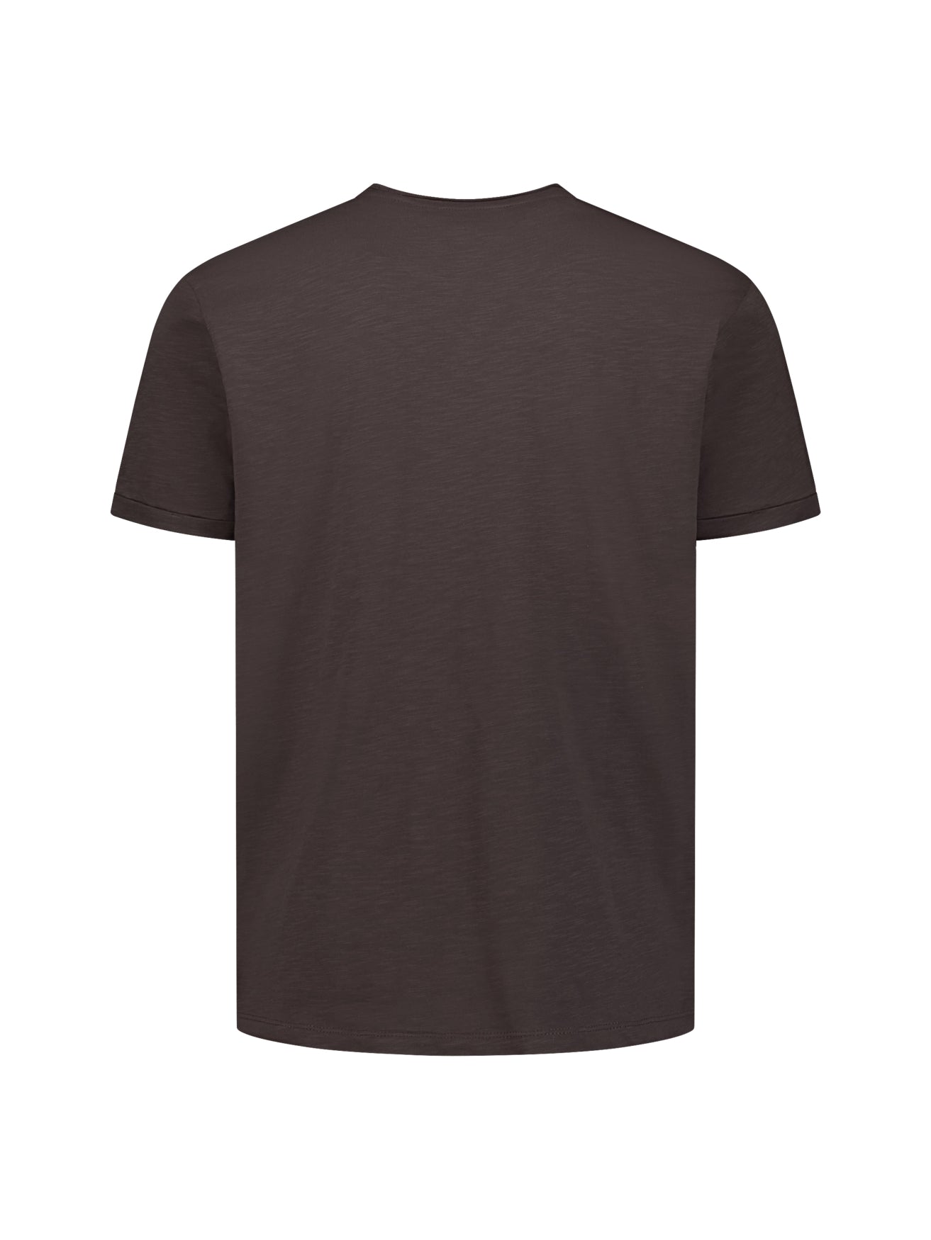 T-shirt en coton slub | Marron foncé