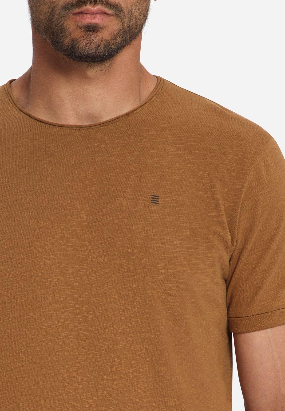 T-shirt Slub en Coton | Caramel
