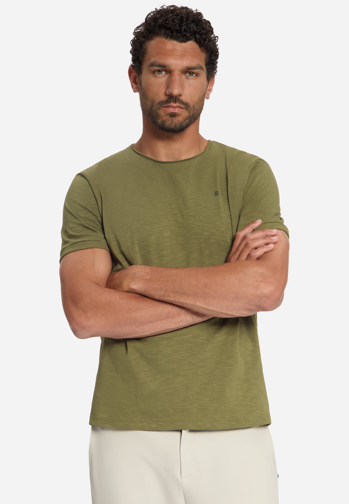 Cotton Slub T-Shirt | Moss
