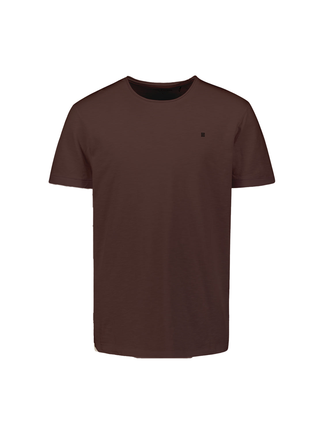 T-shirt en coton slub | Marron foncé