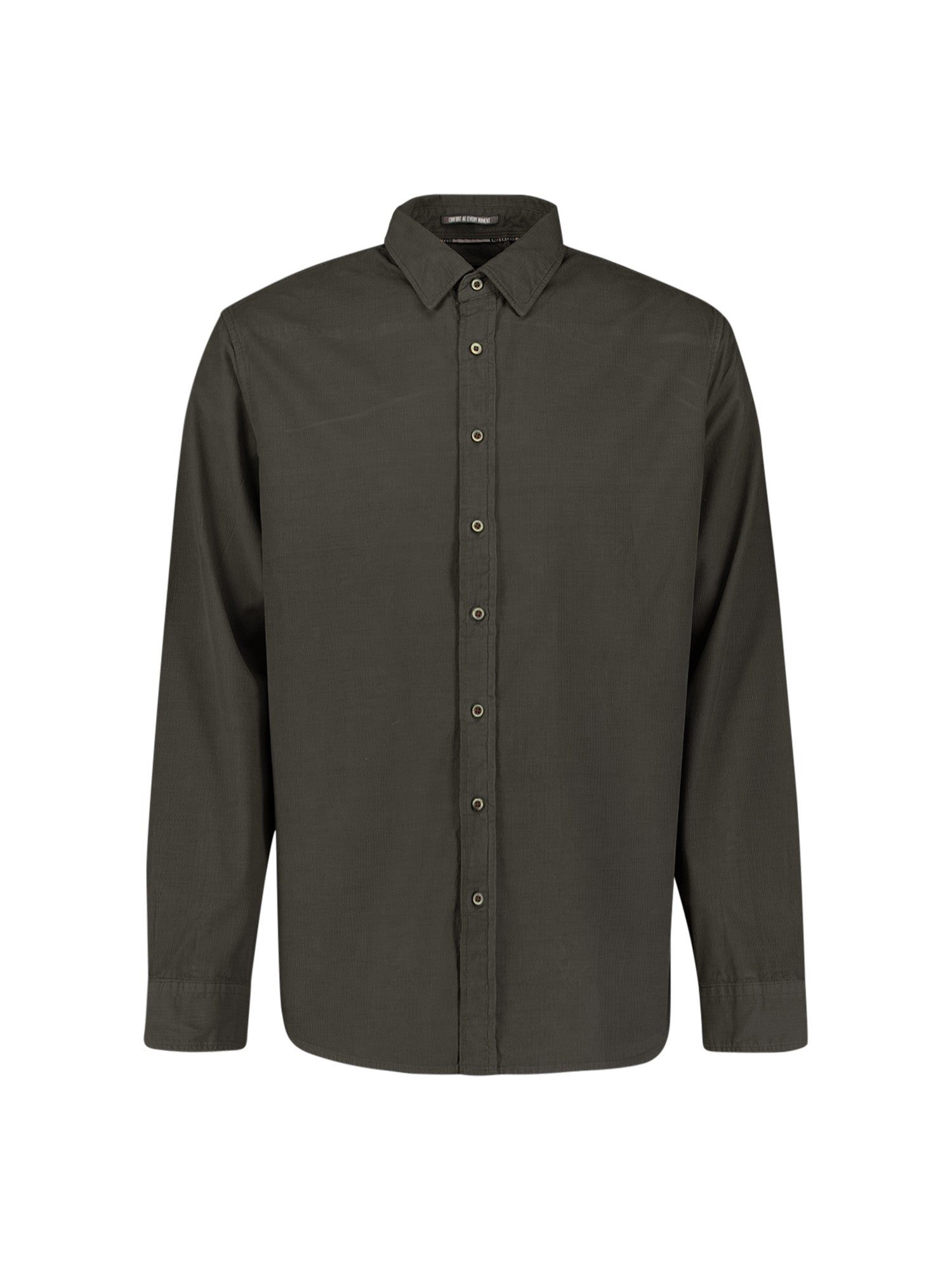 Chemise en velours côtelé fin | Vert army