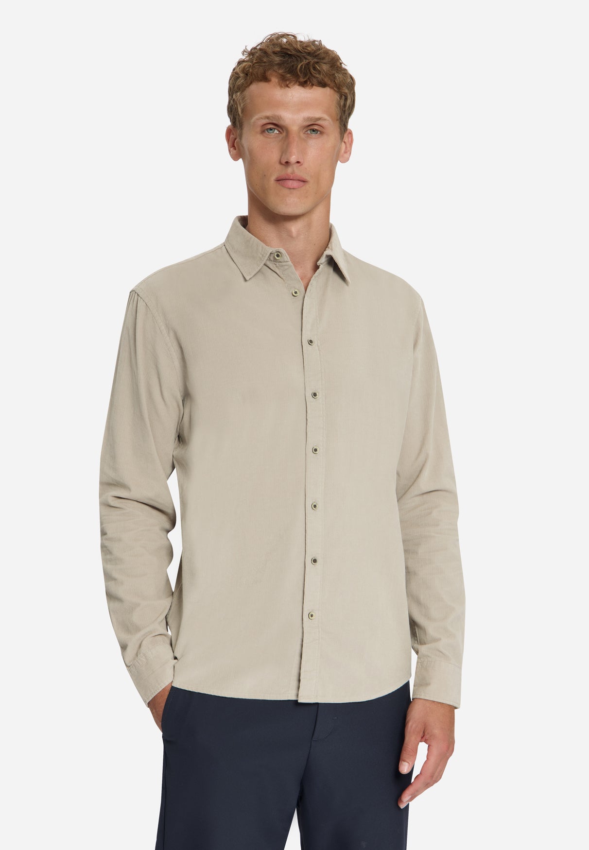 Corduroy Shirt | Cement