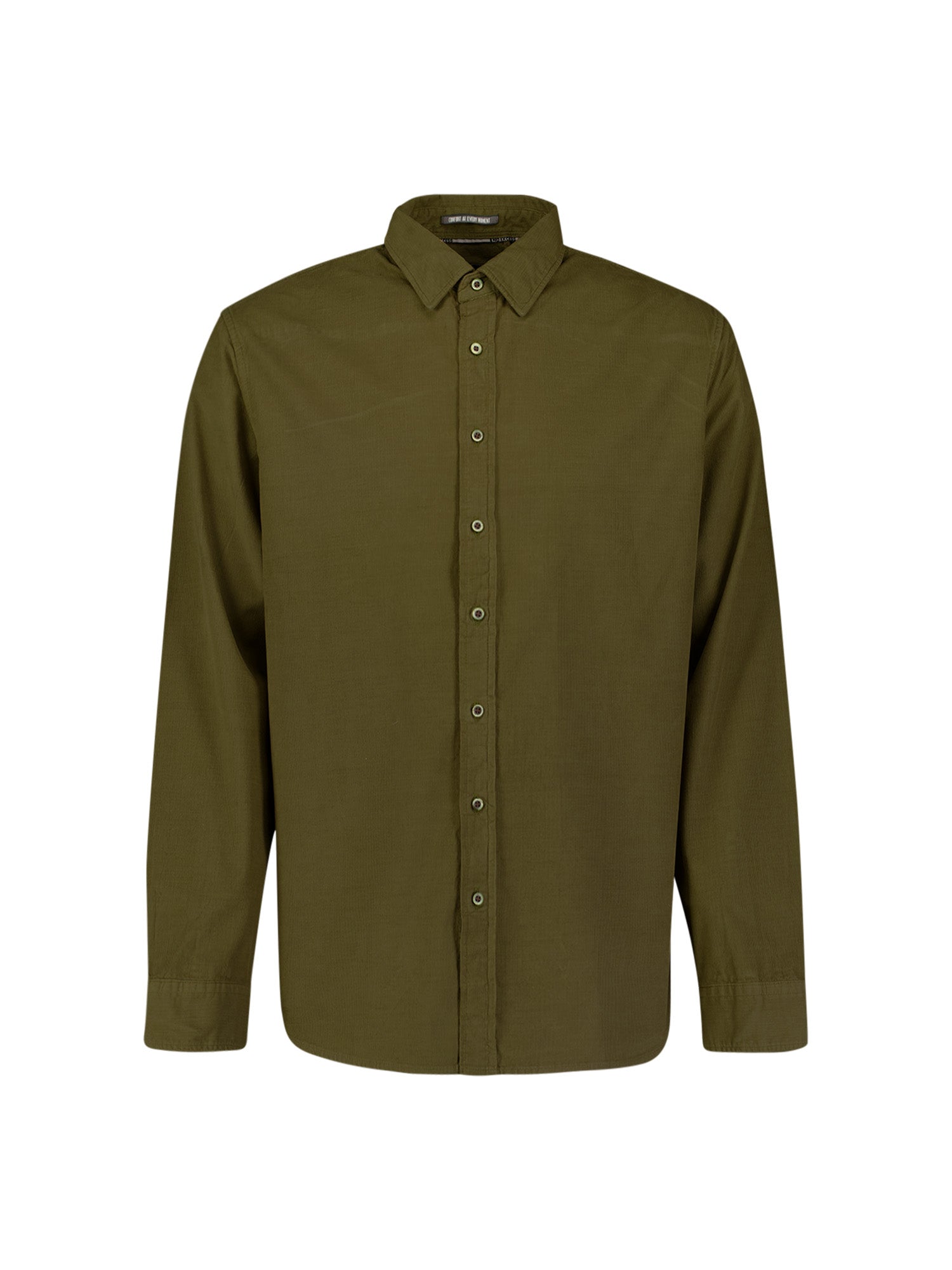 Chemise en velours côtelé fin | Moss