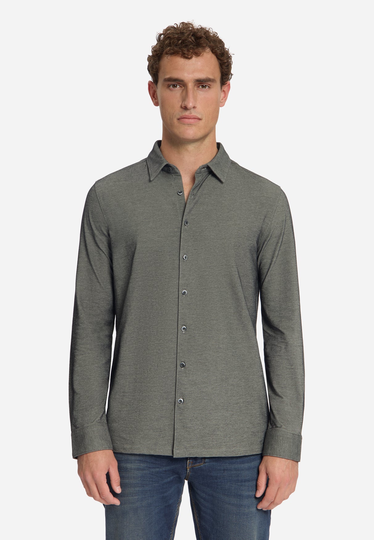 Twill Jersey Shirt | Cement