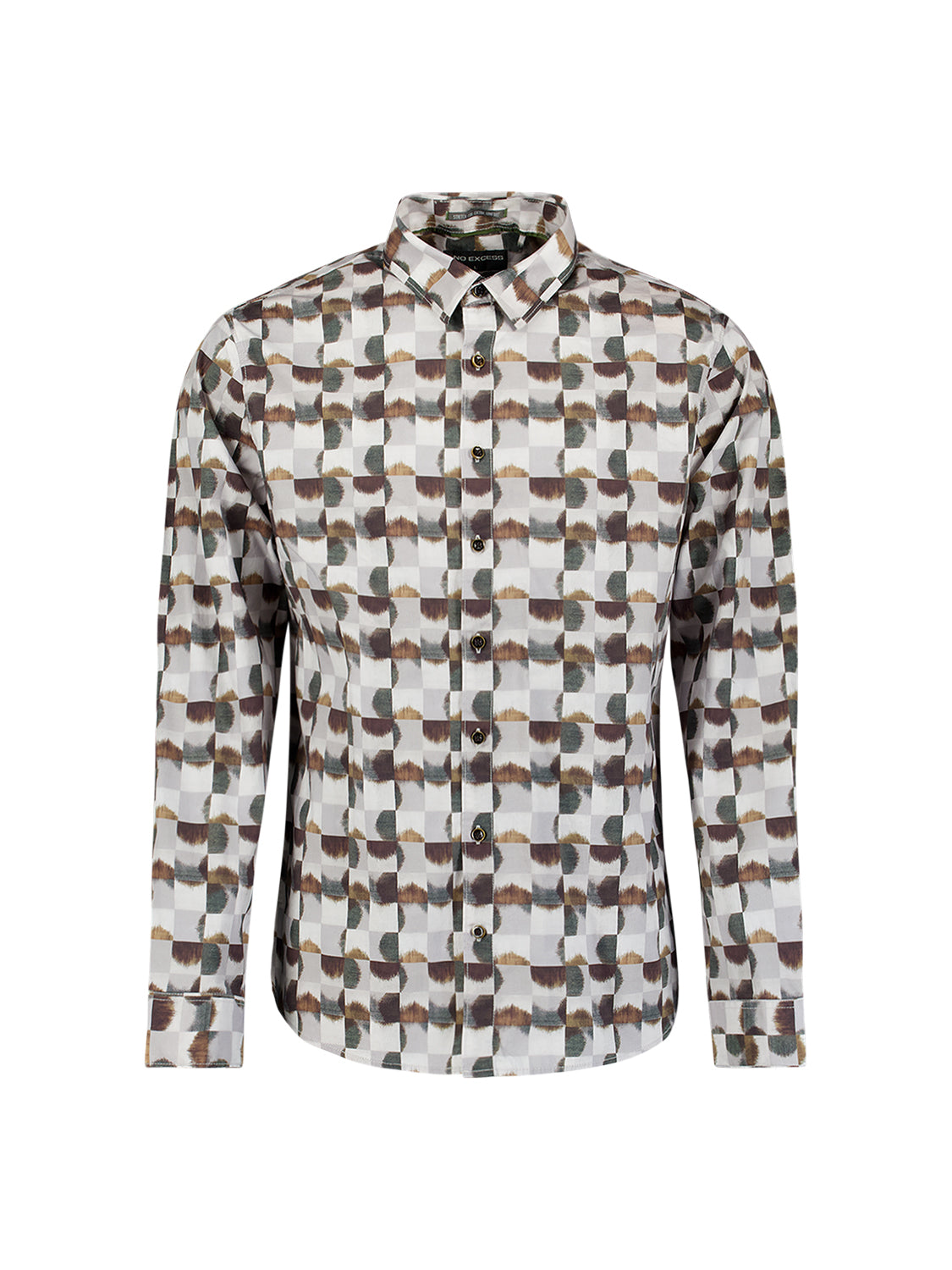 Chemise extensible à imprimé intégral | Caramel
