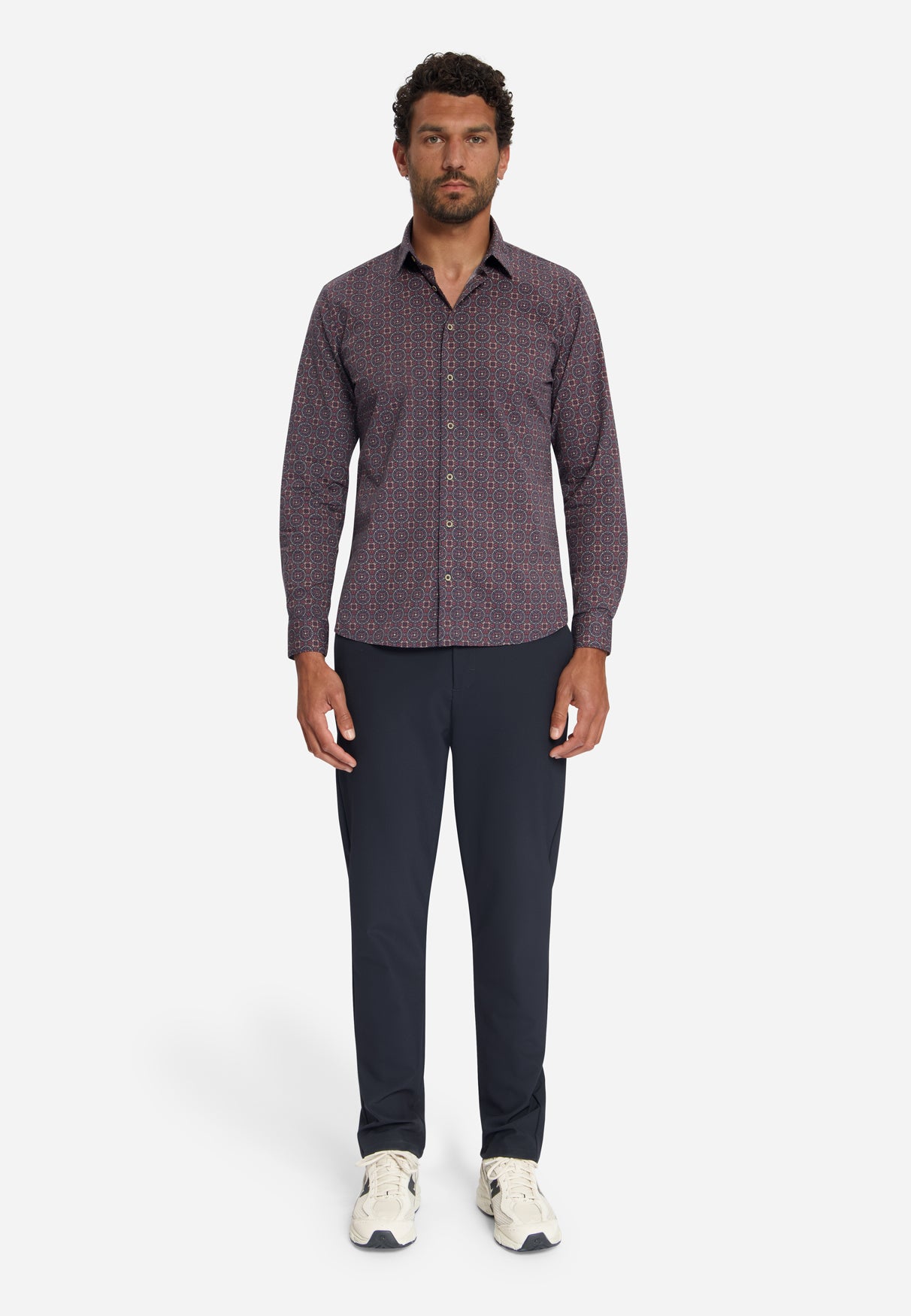 Chemise Stretch à Motif Géométrique | Cayenne