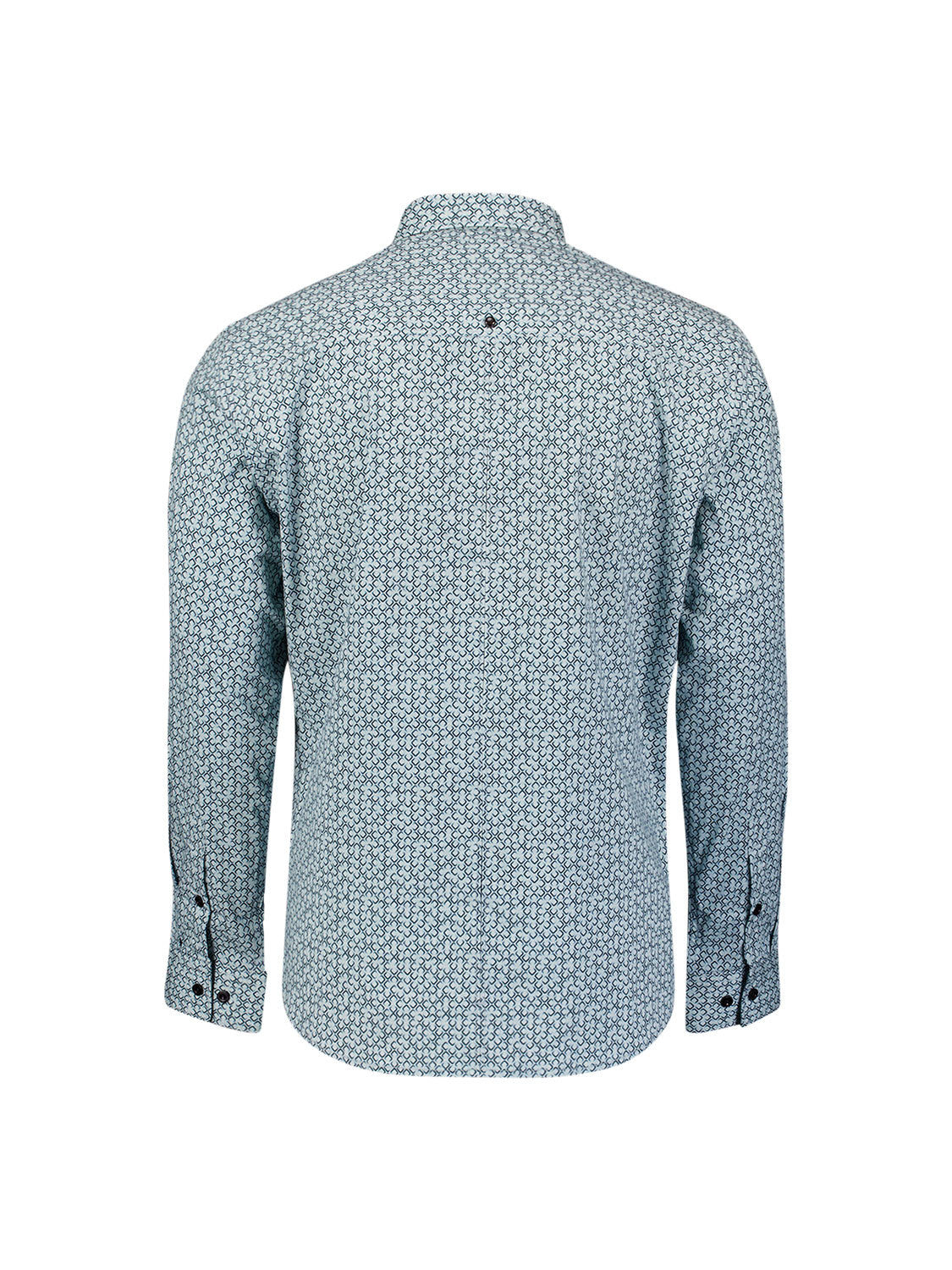 Chemise Stretch Imprimée | Dusty Blue