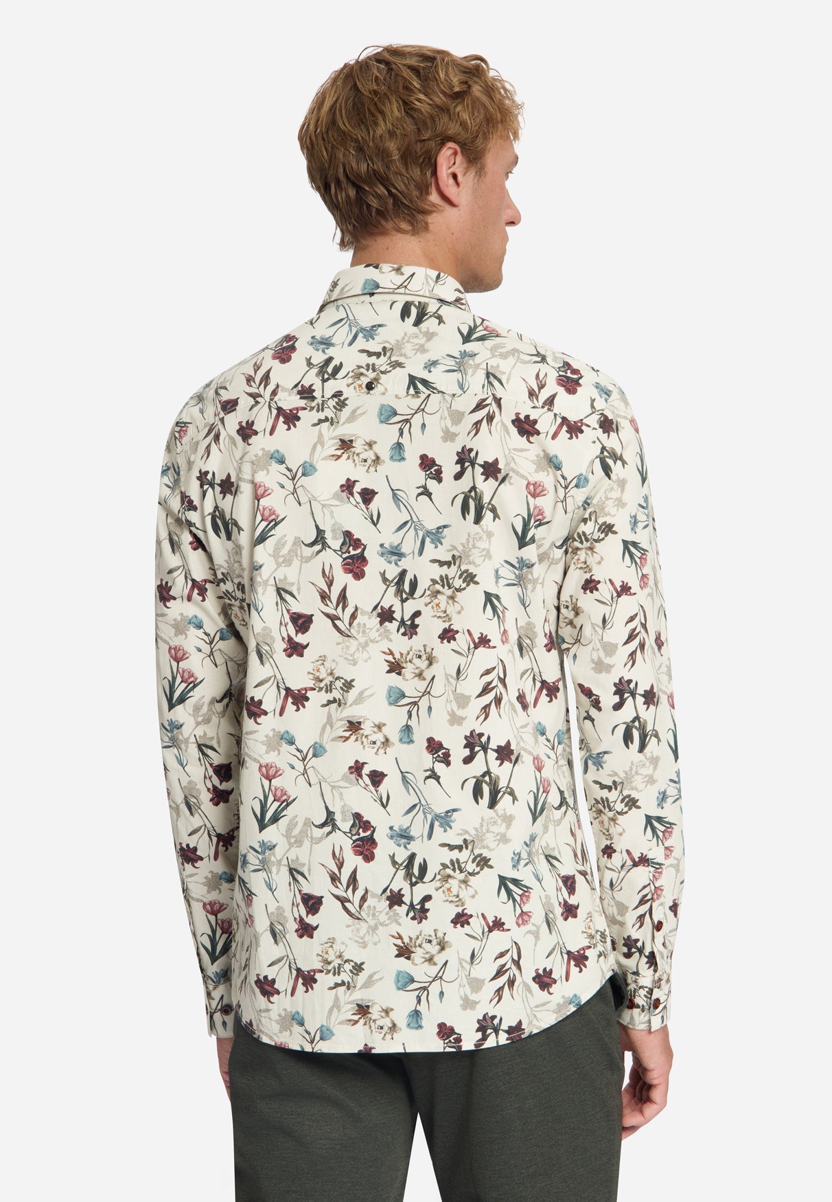 Printed stretch shirt | Stone