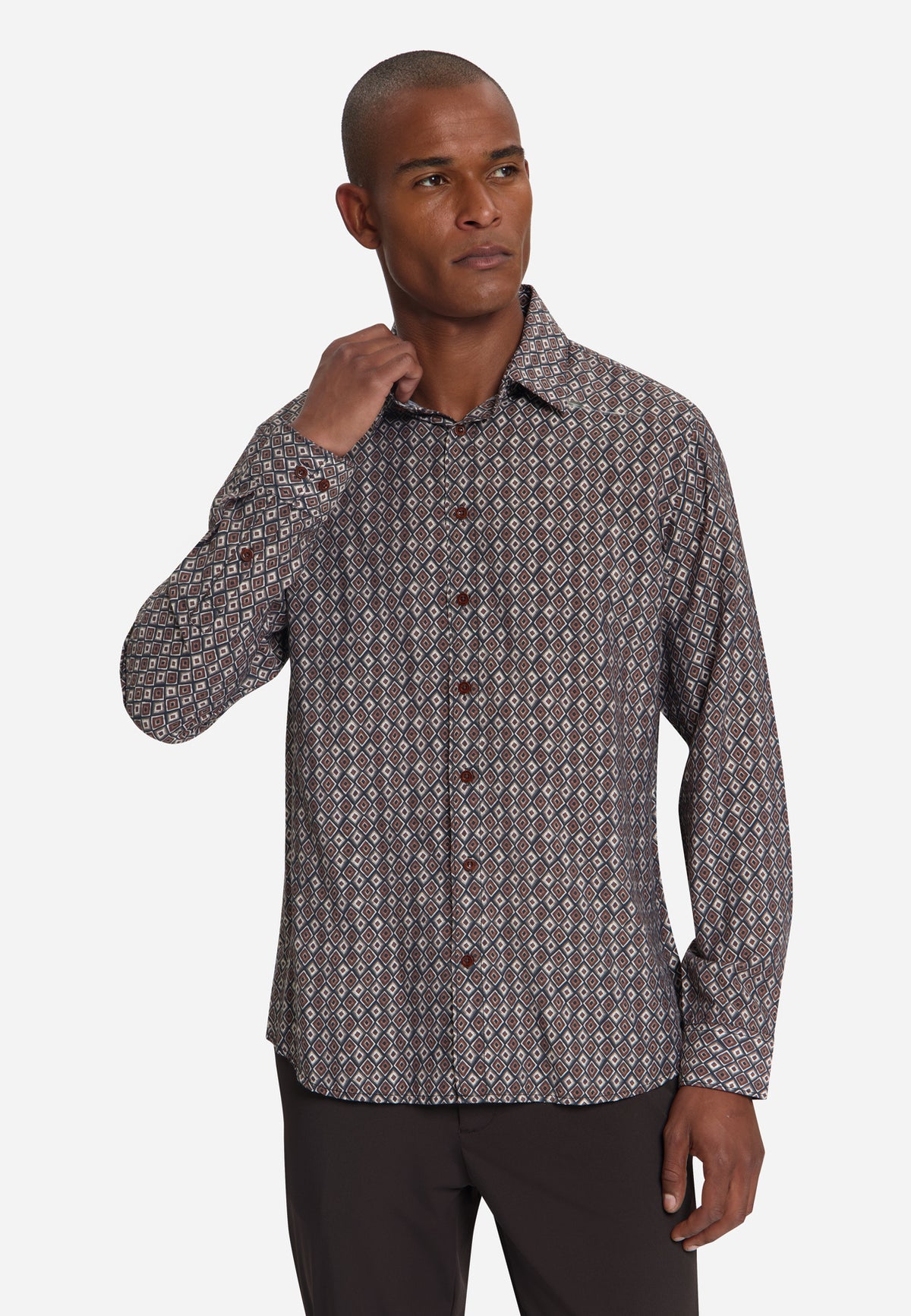 Chemise à imprimé intégral | Light Brown
