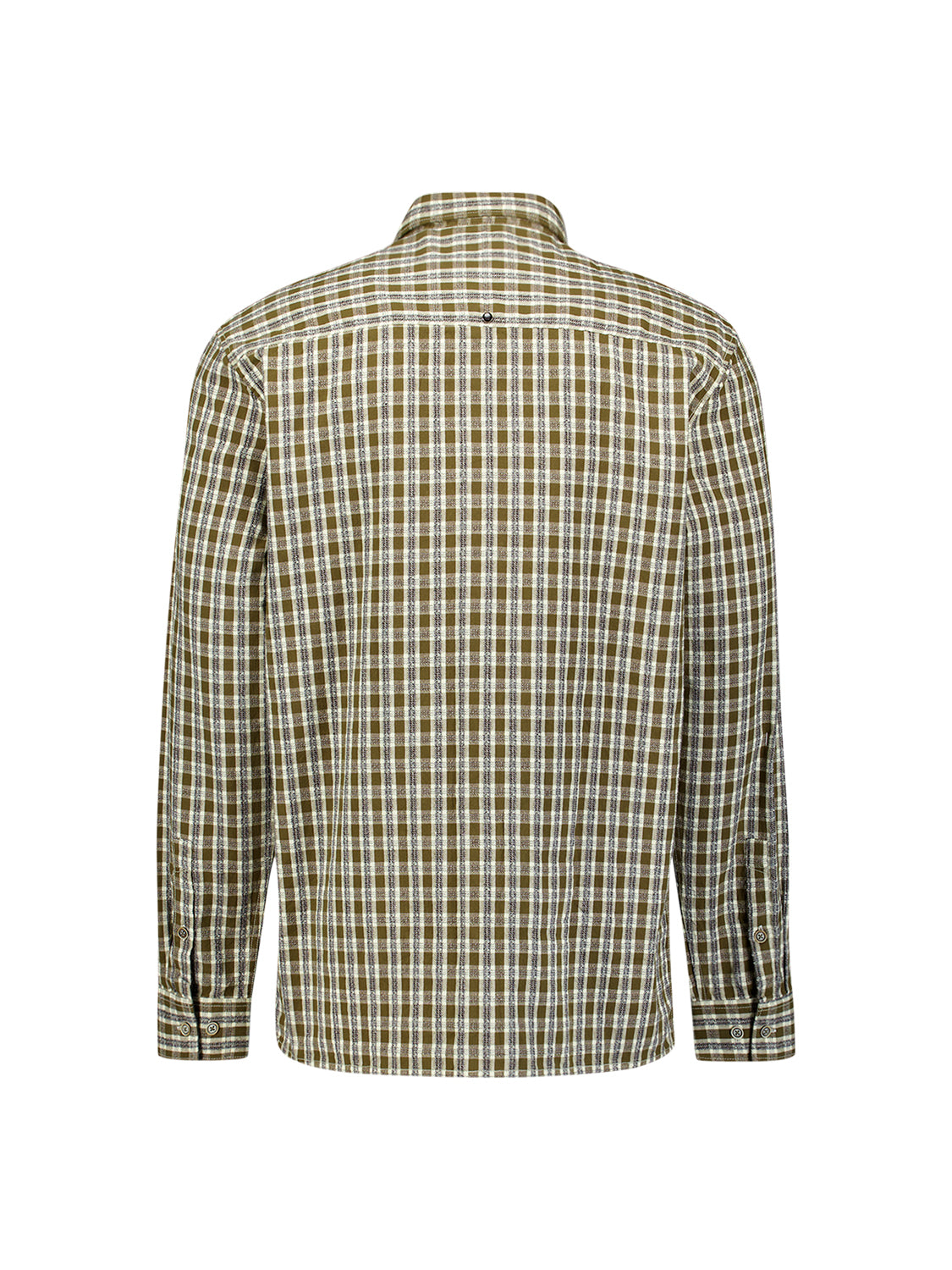 Chemise à petits carreaux, teinte dans la masse, tissage Dobby | moss