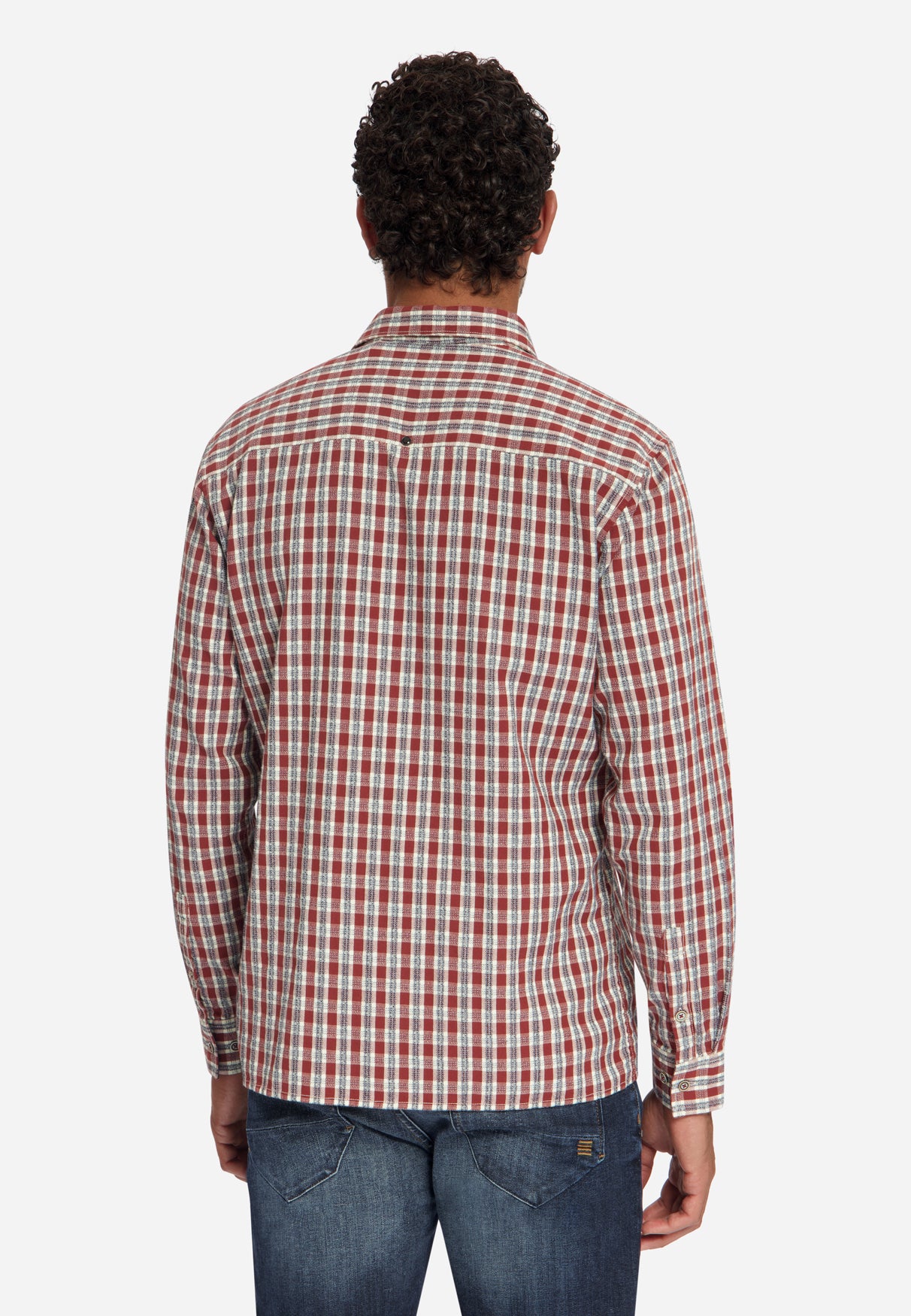 Chemise à petits carreaux, teinte dans la masse, tissage Dobby | Cayenne