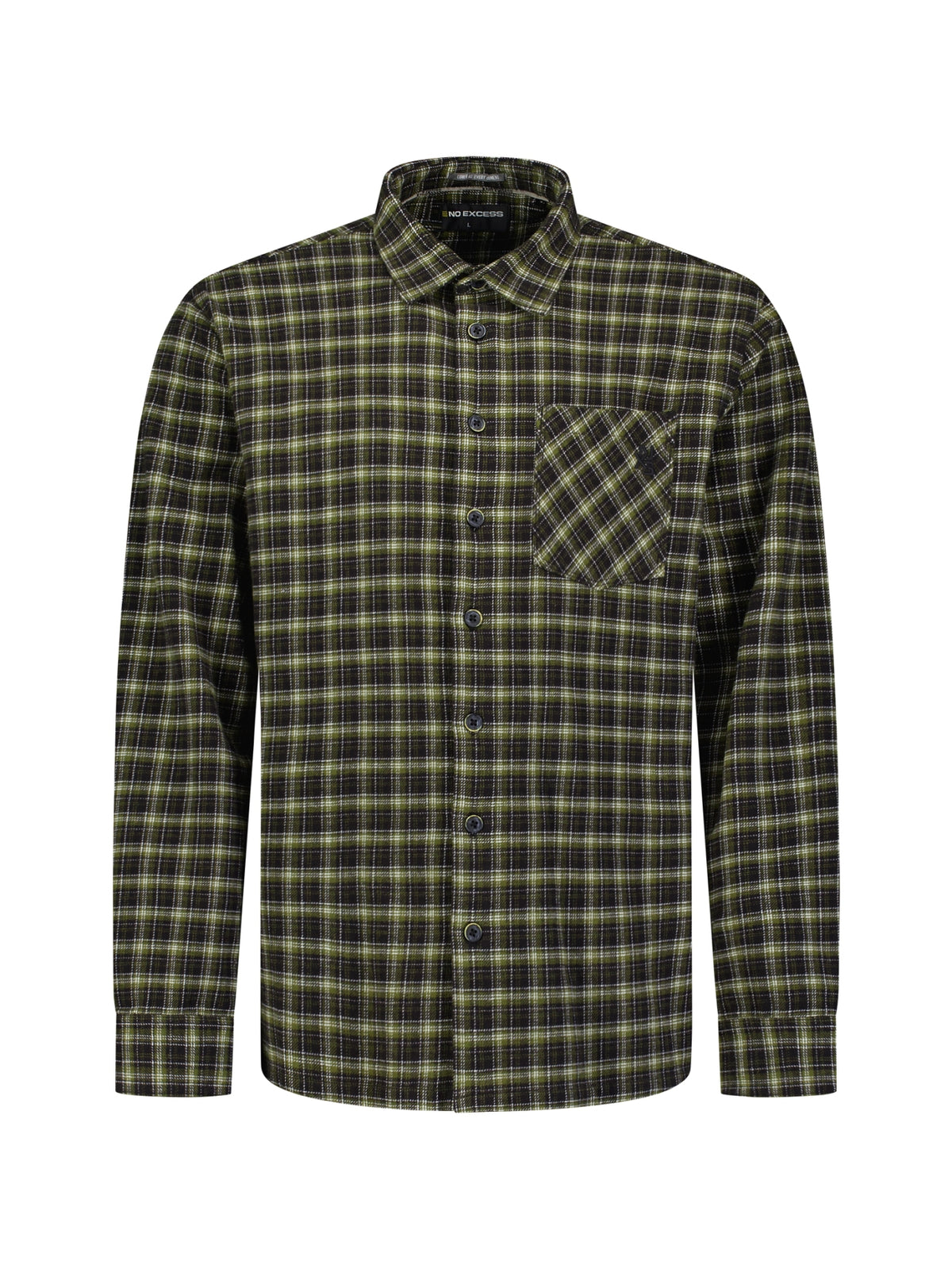 Chemise en coton à carreaux | moss