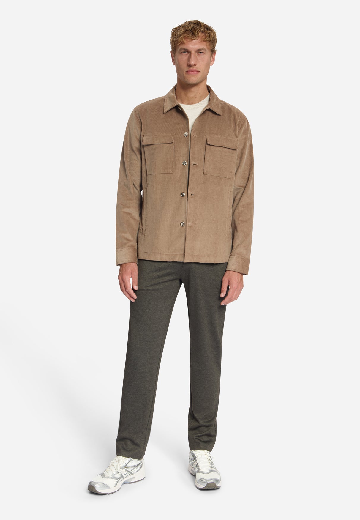 Overshirt en velours côtelé épais | Marron clair