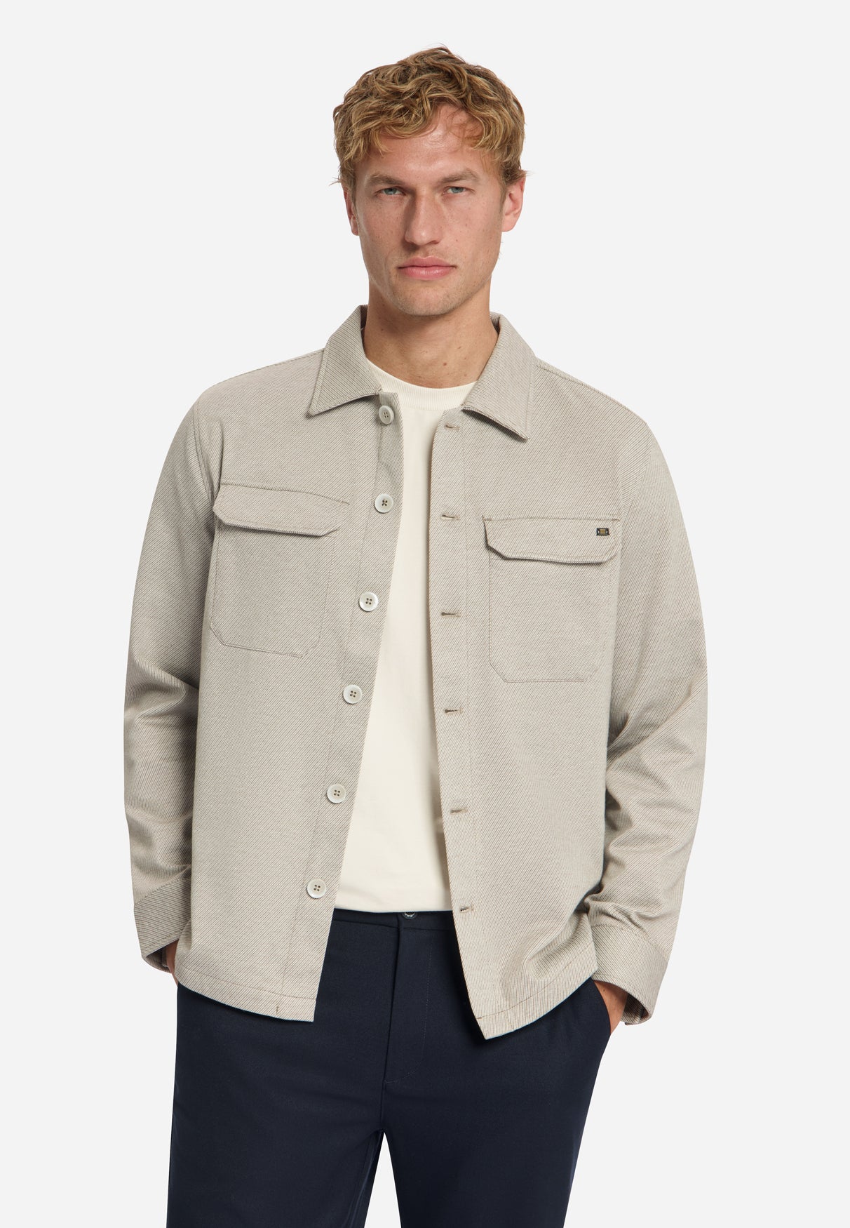 Surchemise En Sergé Chiné | Light Brown