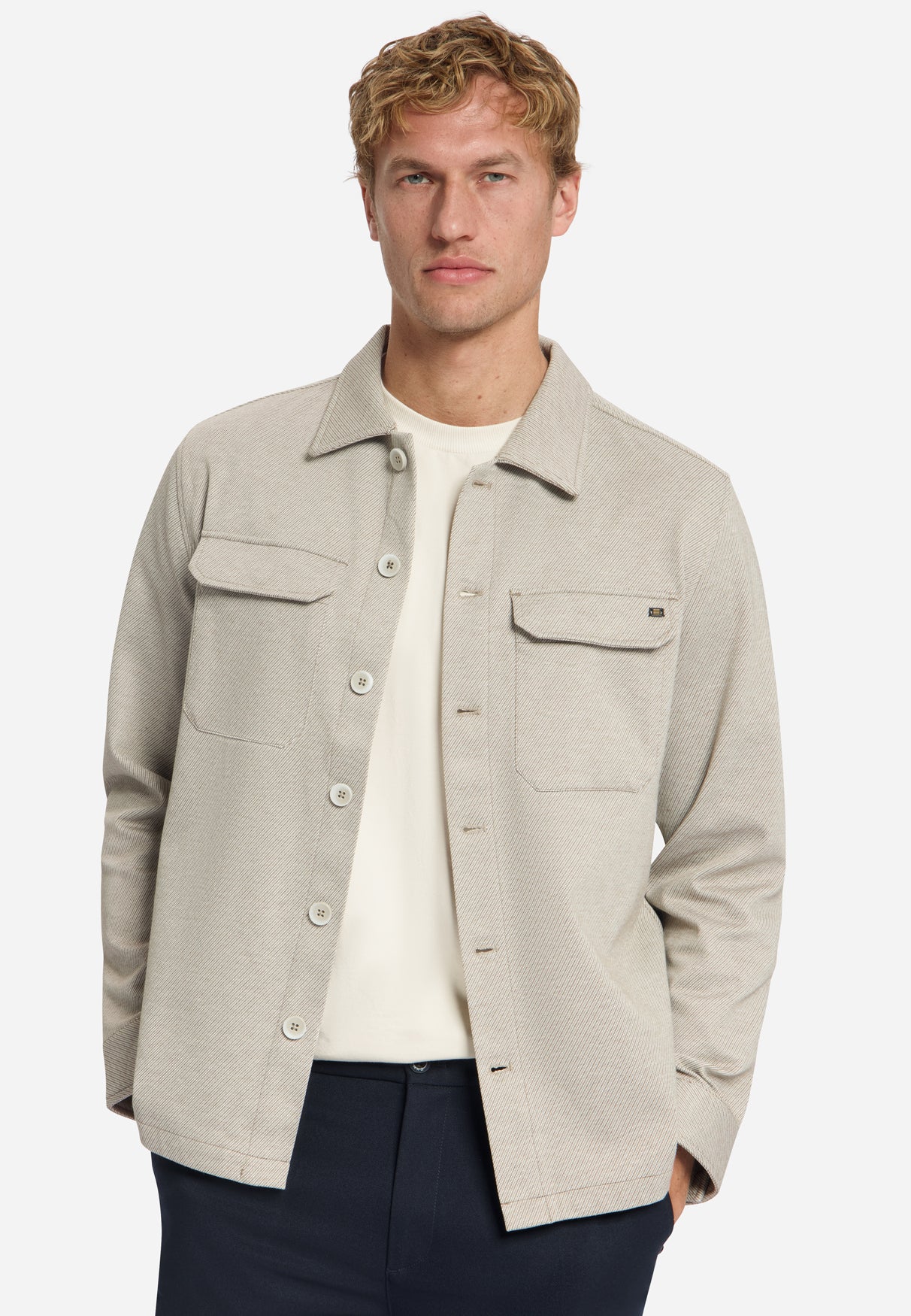 Surchemise En Sergé Chiné | Light Brown