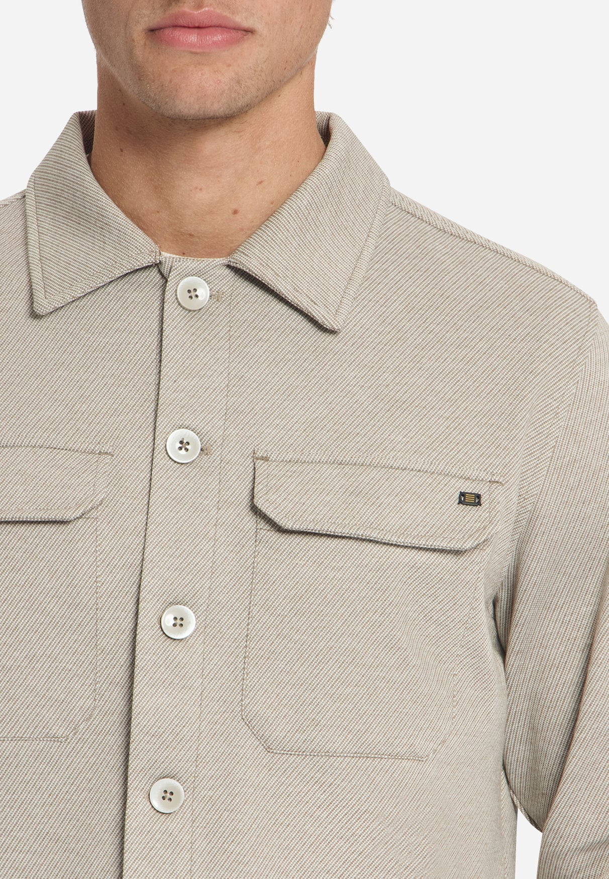 Surchemise En Sergé Chiné | Light Brown