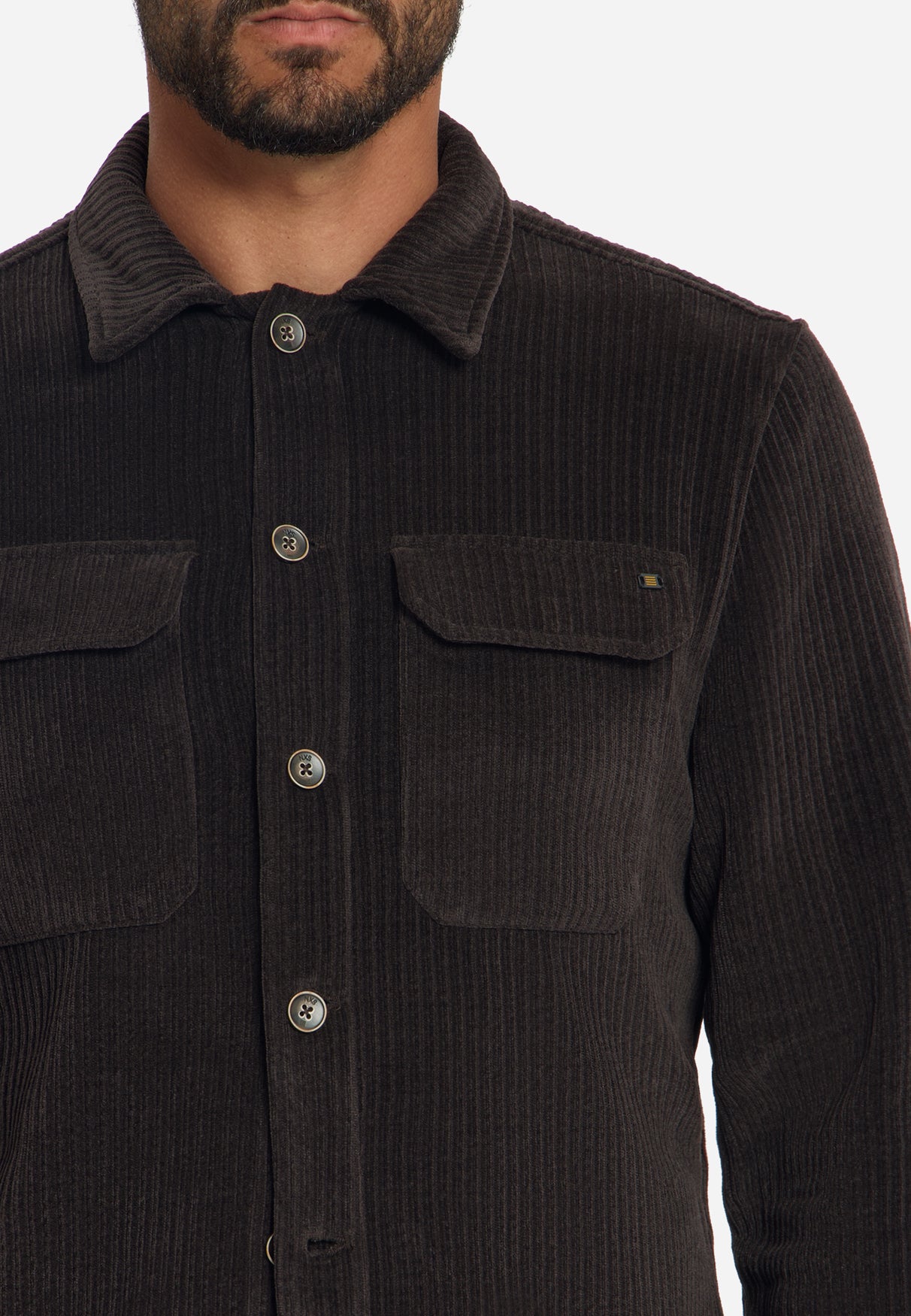 Stretch Cord Overshirt | Earth