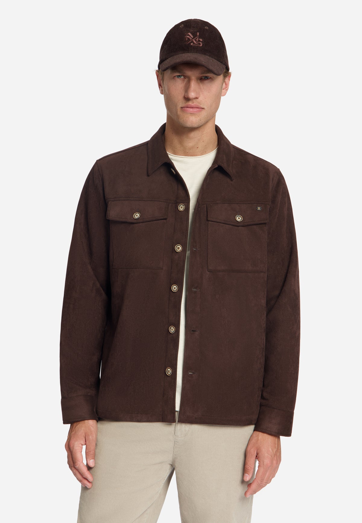 Surchemise effet daim | Dark Brown