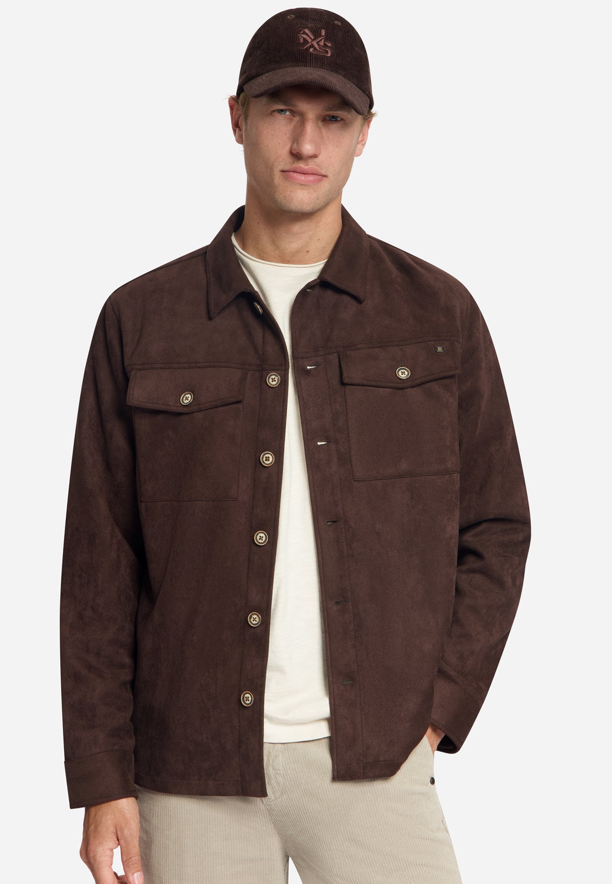 Surchemise effet daim | Dark Brown