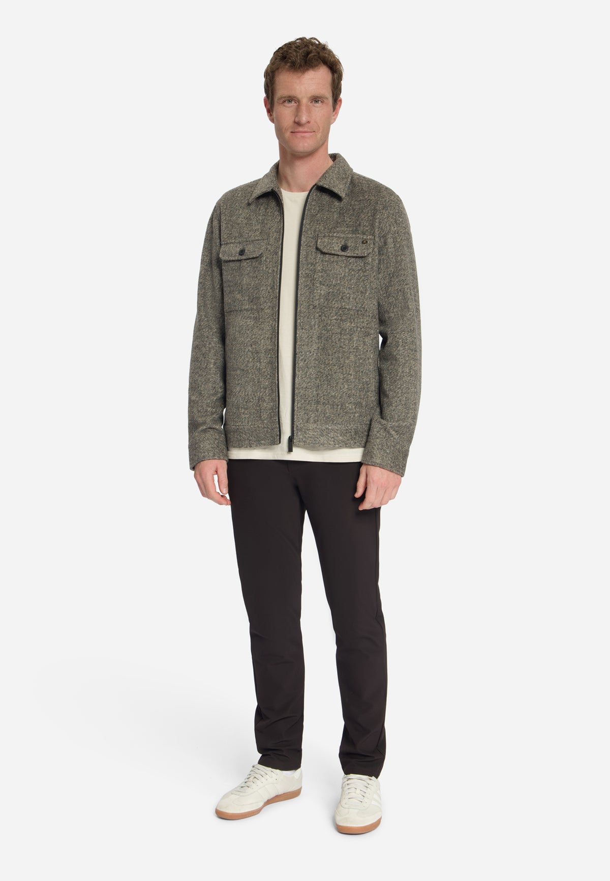 Surchemise zippée en mélange de laine | Light Brown