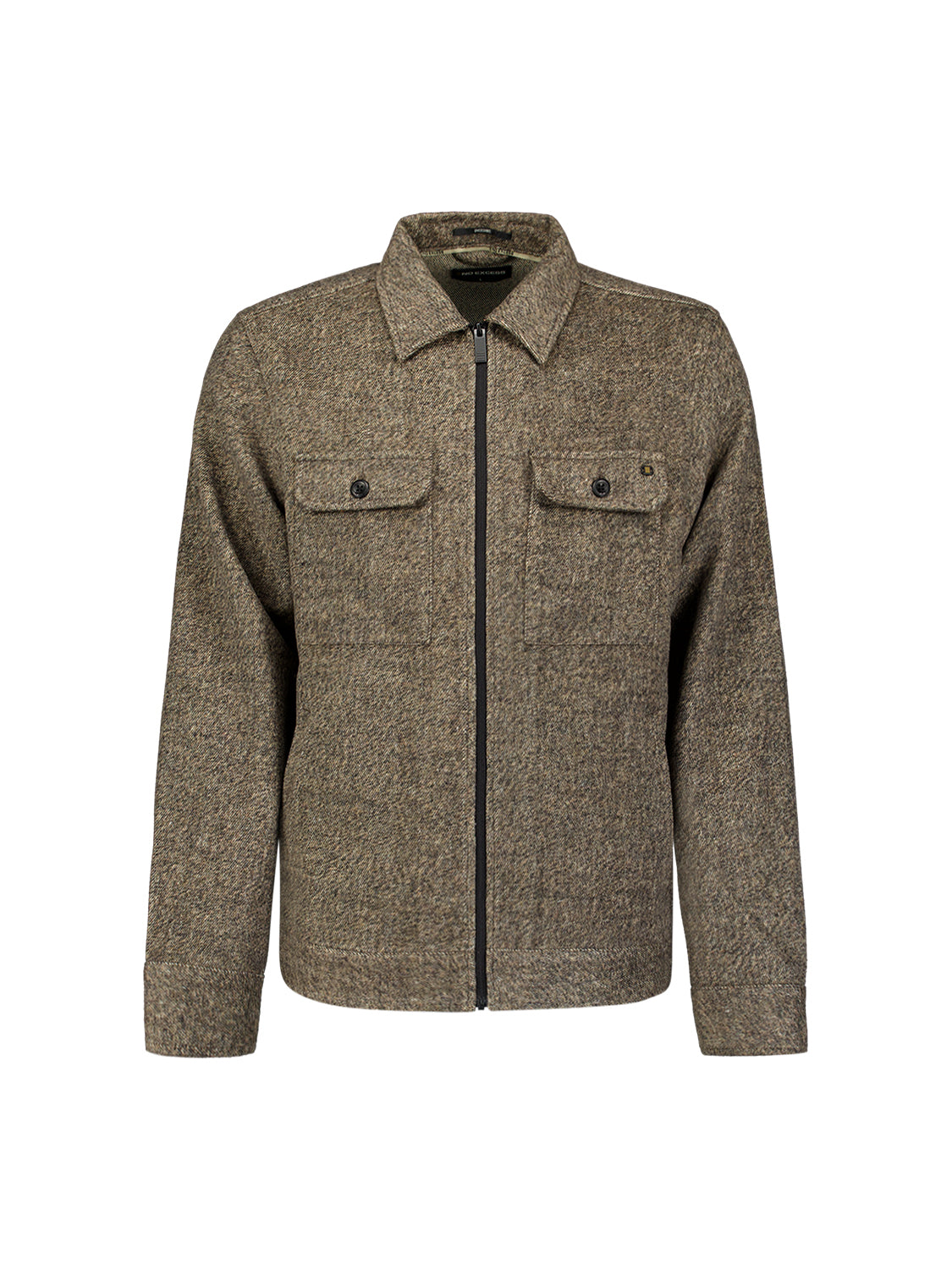 Surchemise zippée en mélange de laine | Light Brown