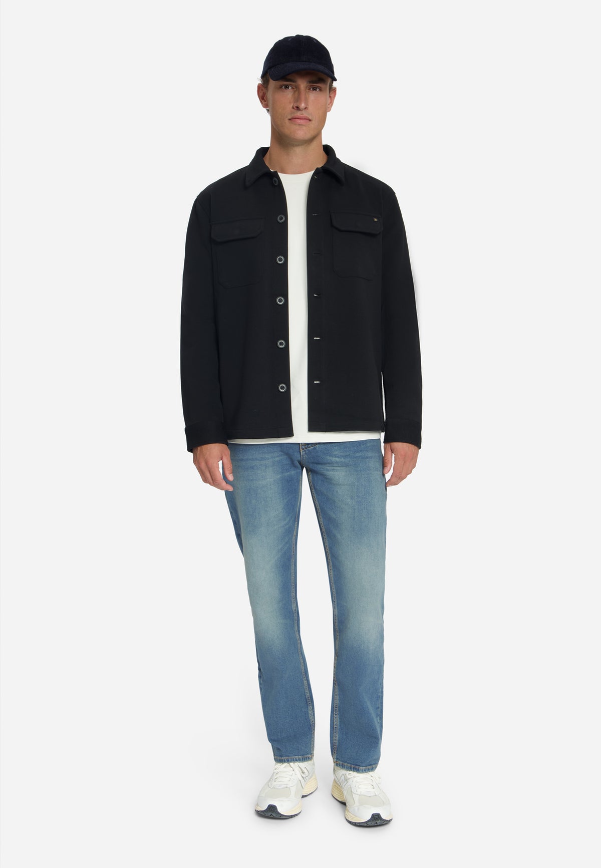 Surchemise sweat piqué | Black