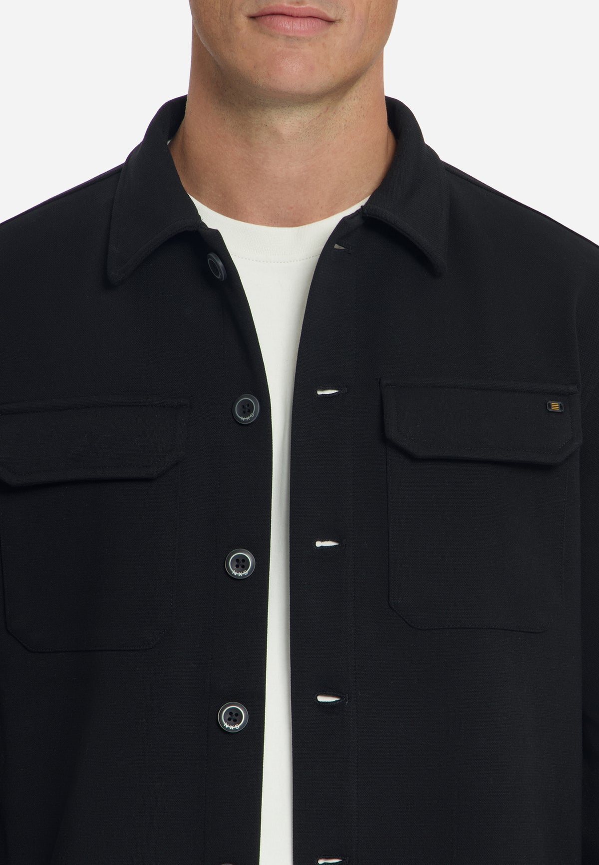 Surchemise sweat piqué | Black