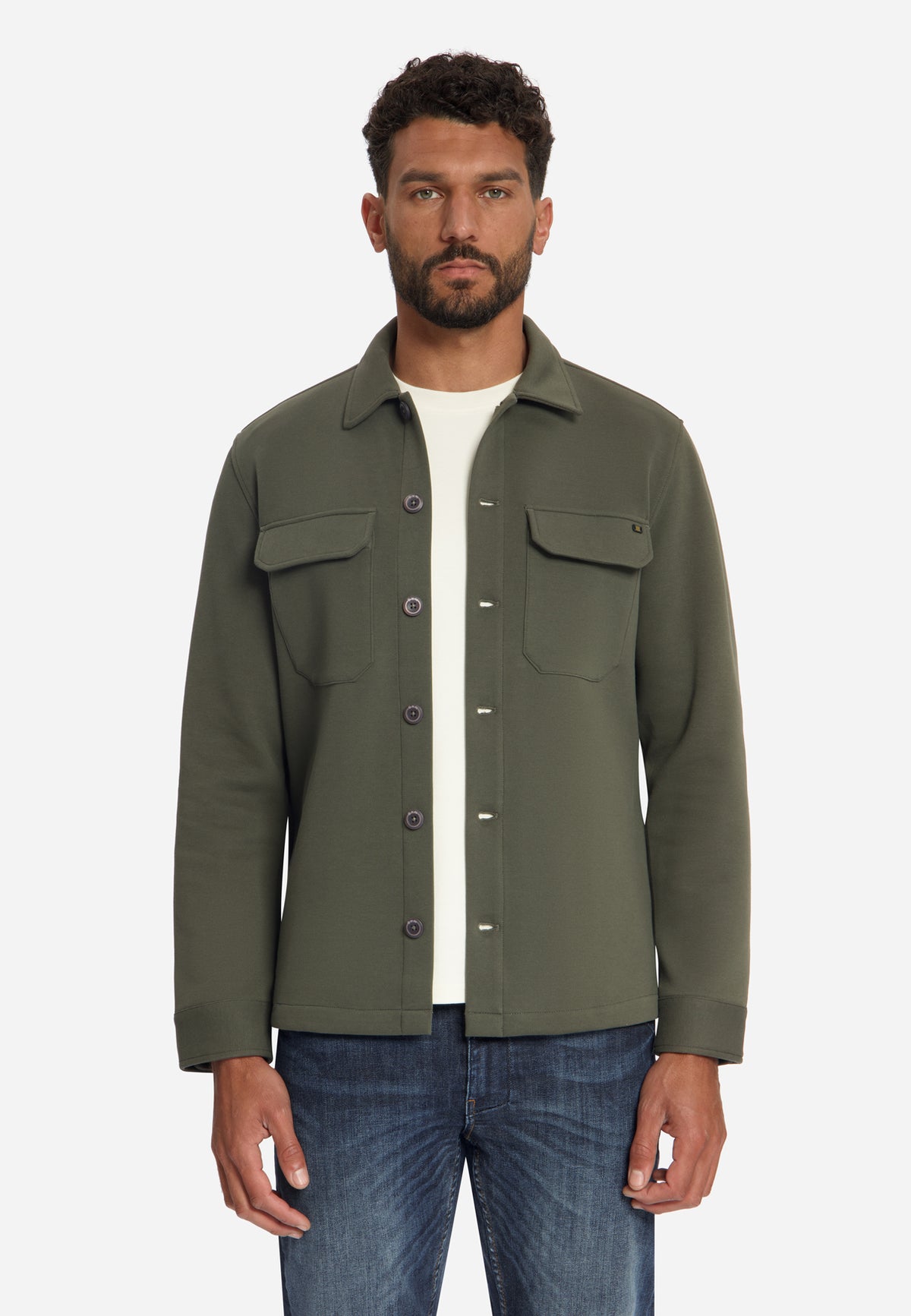 Surchemise sweat piqué | Army