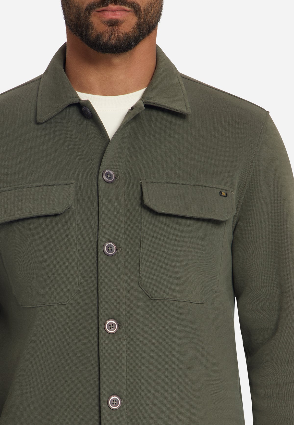 Surchemise sweat piqué | Army