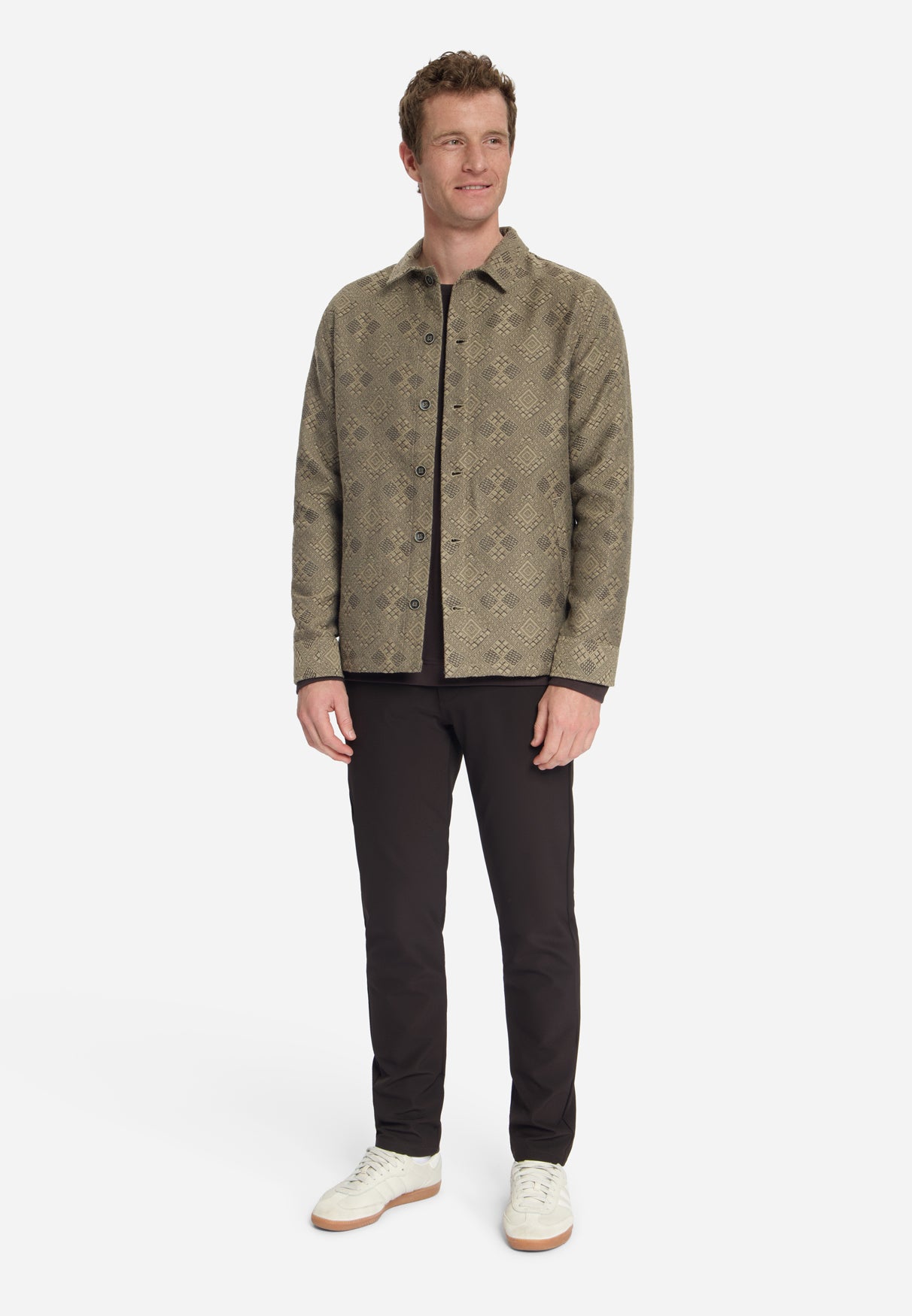 Surchemise en jacquard | Taupe