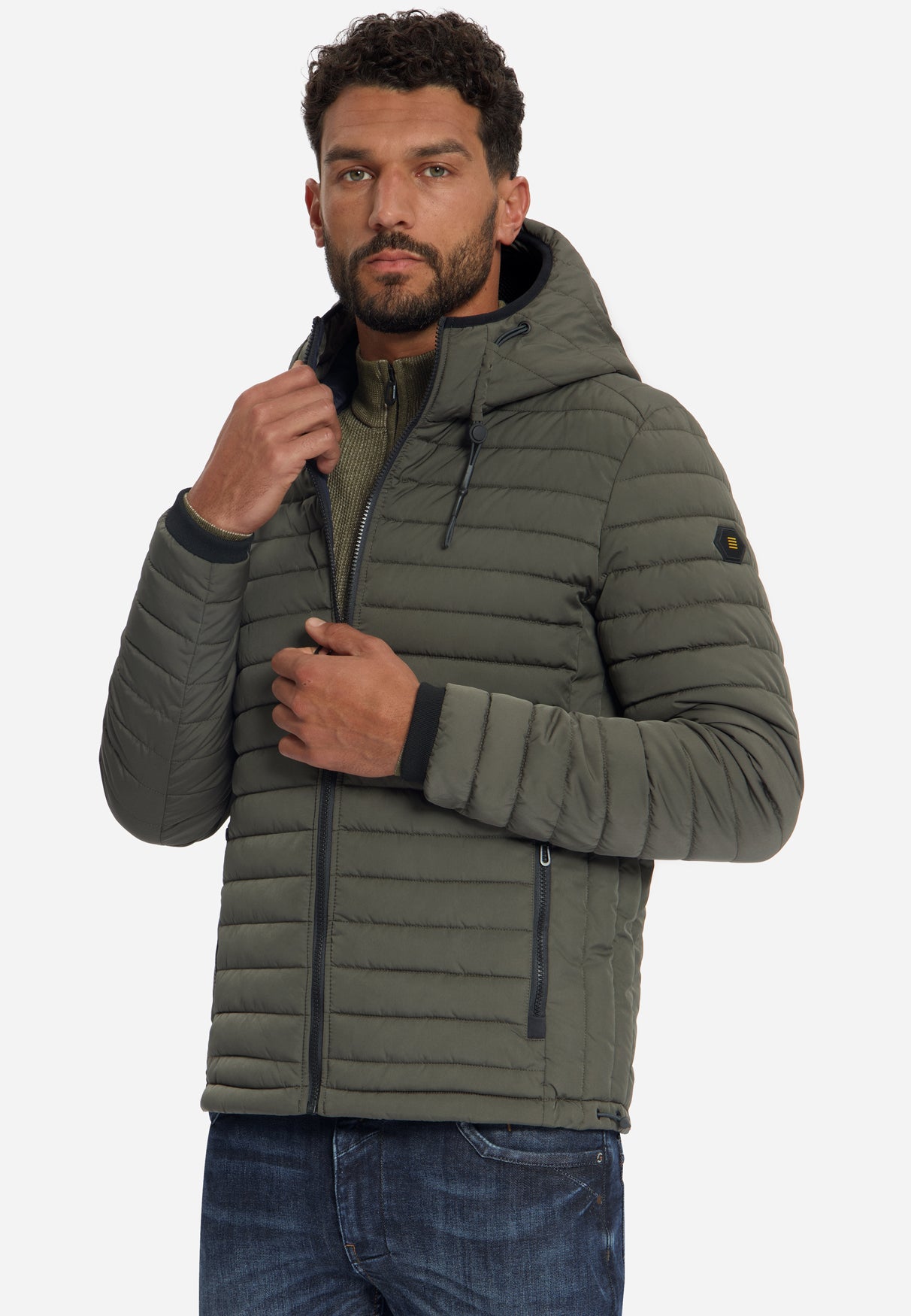 Hooded Padded Jacket | Army