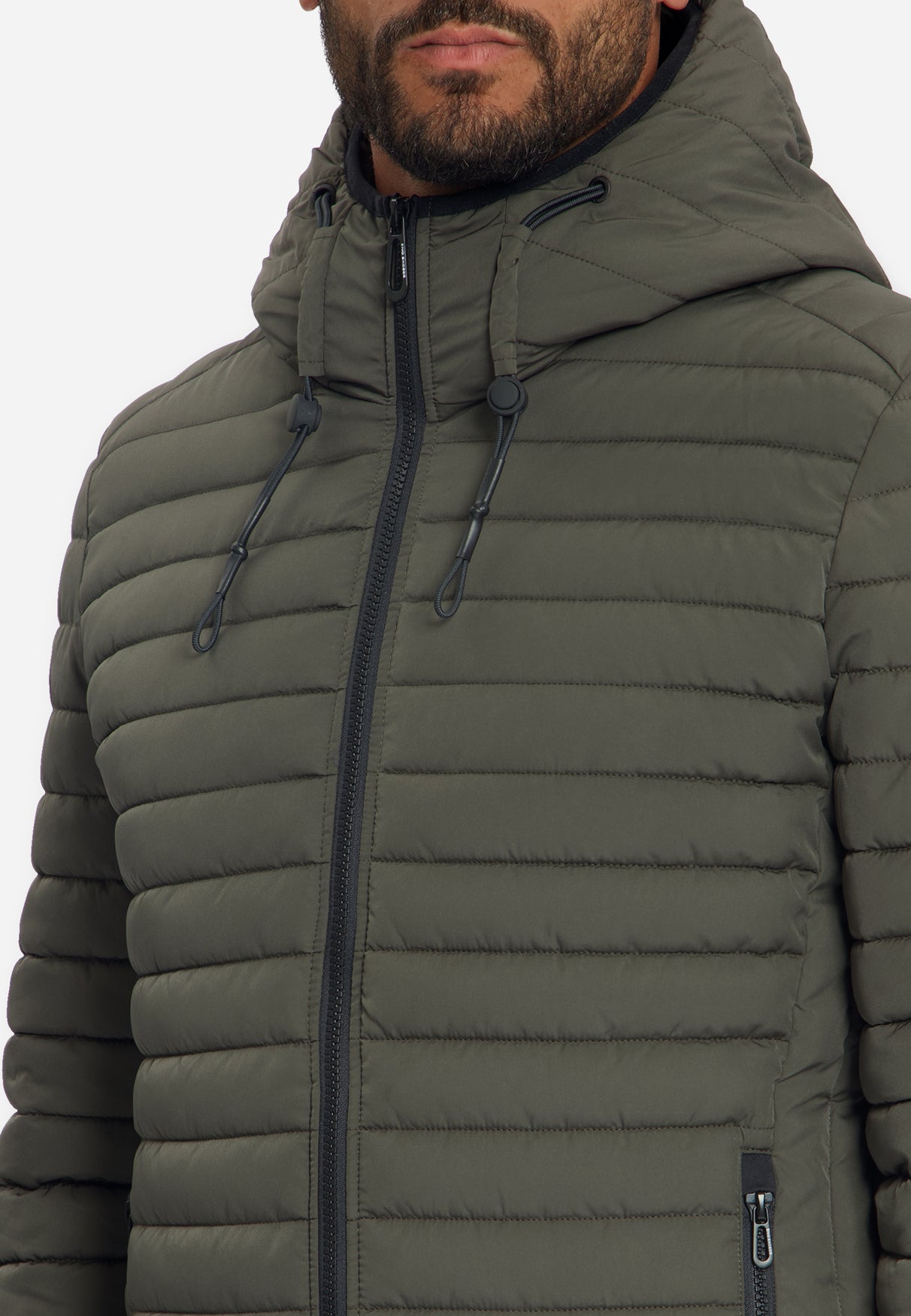 Hooded Padded Jacket | Army
