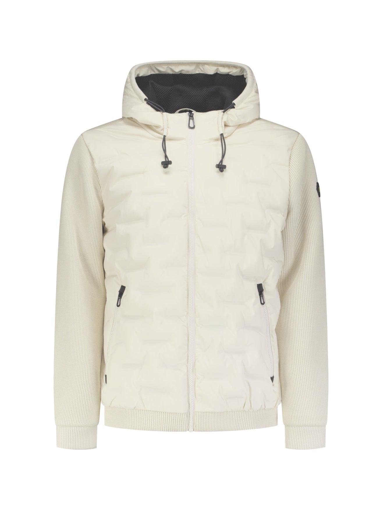Veste en maille matelassée à capuche | Stone