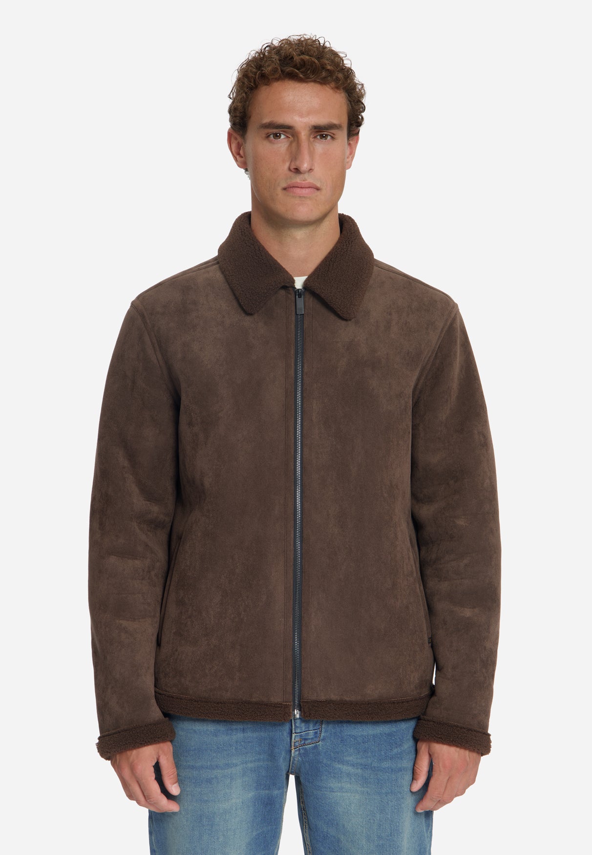 Veste Effet Daim | Dark Brown
