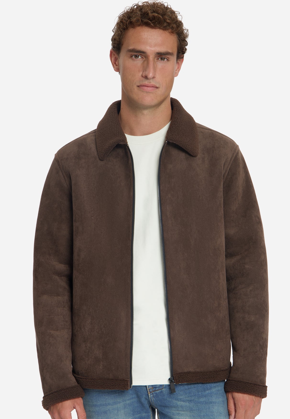 Veste Effet Daim | Dark Brown