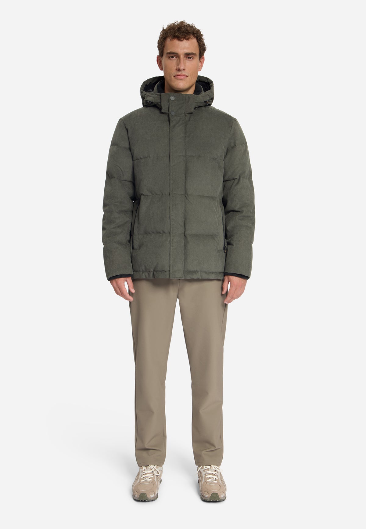 Corduroy Hooded Jacket | Army