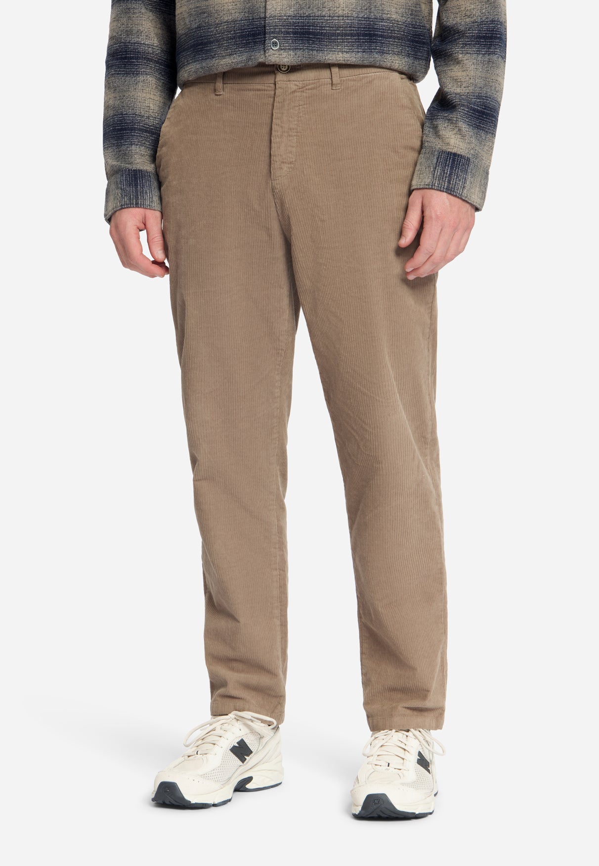 Chino en Velours Côtelé Stretch | Taupe