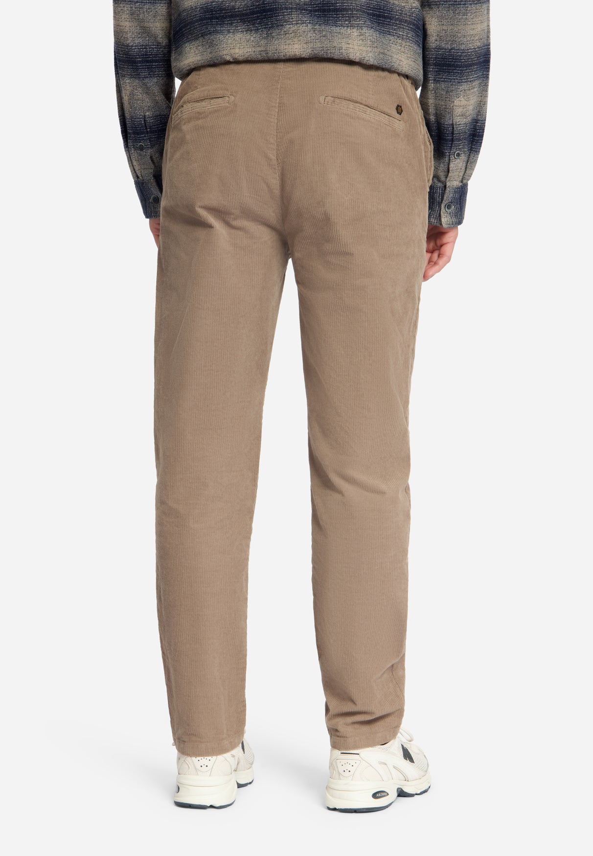 Chino en Velours Côtelé Stretch | Taupe