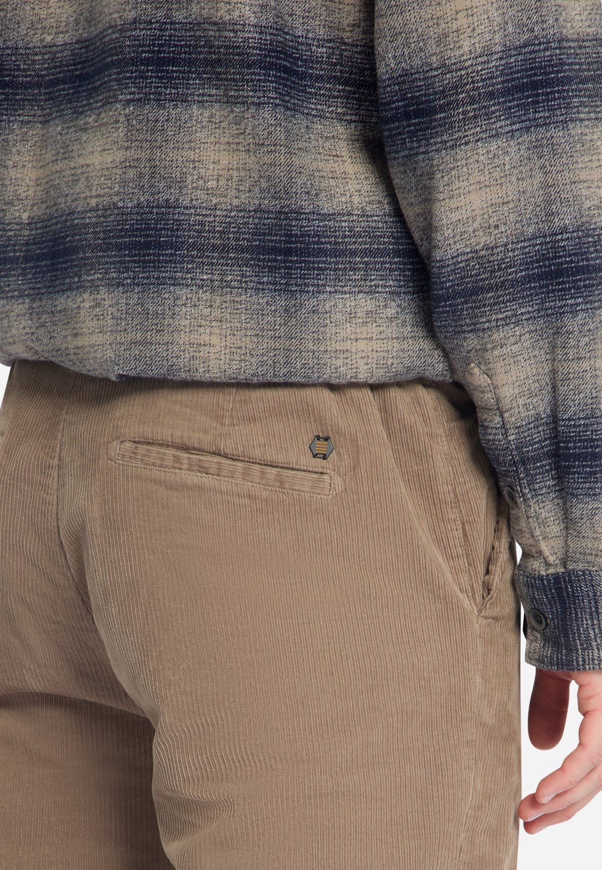 Chino en Velours Côtelé Stretch | Taupe