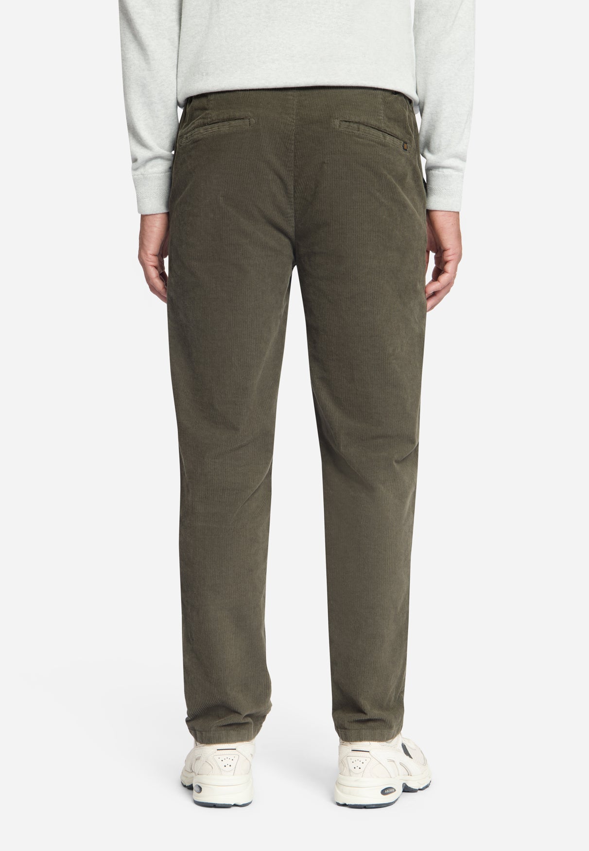 Chino en Velours Côtelé Stretch | Army
