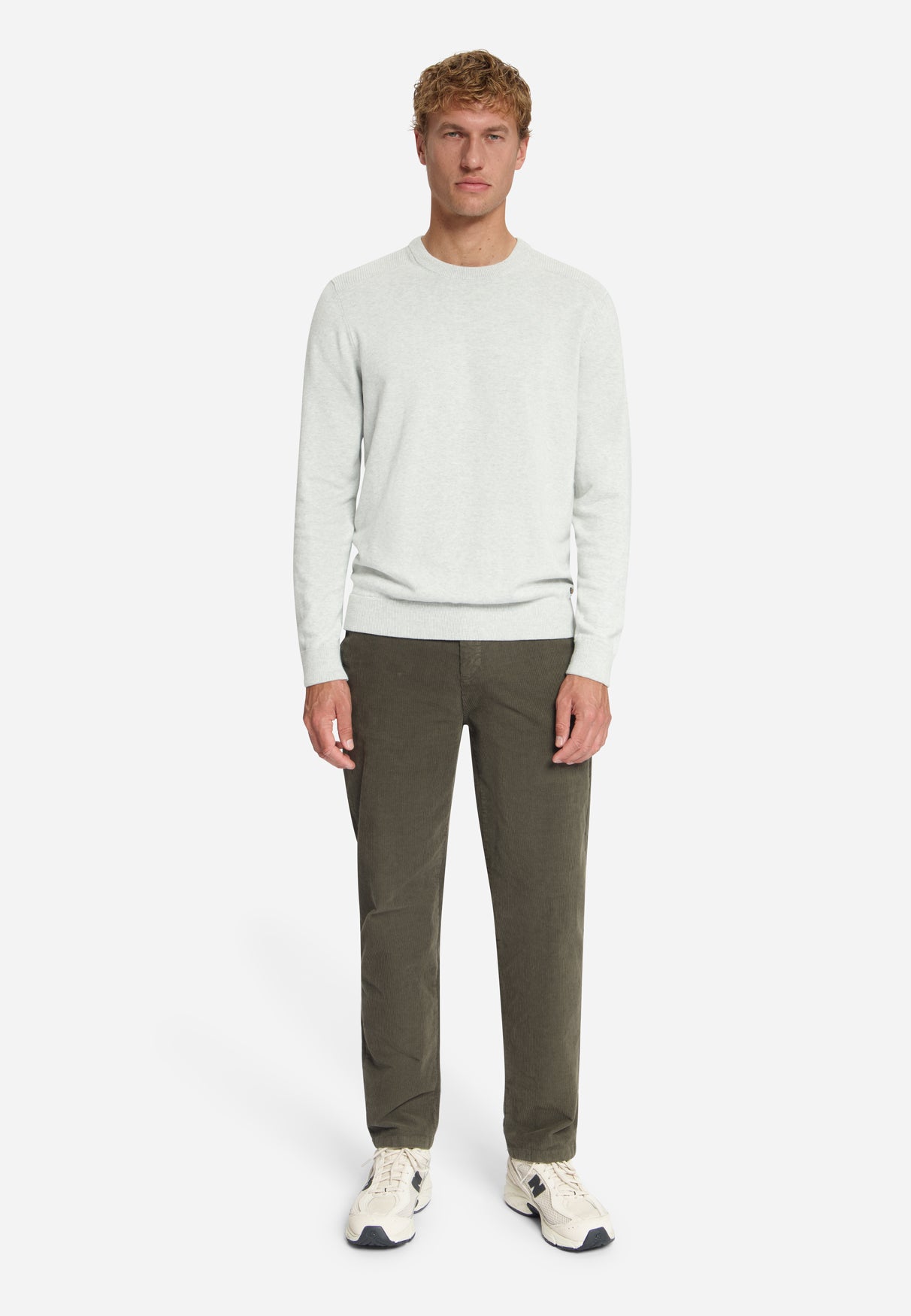 Chino en Velours Côtelé Stretch | Army