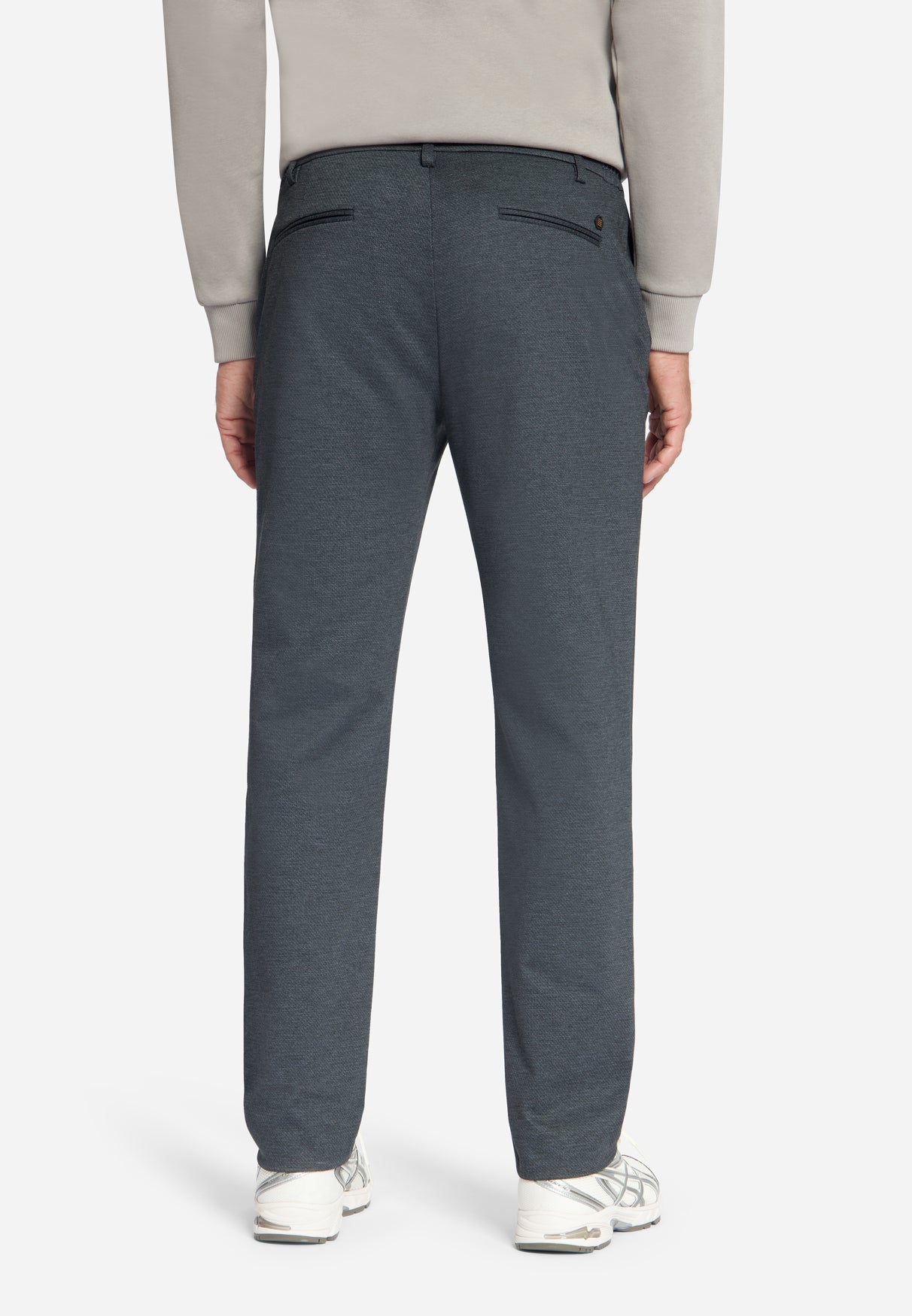 Pantalon en jersey mélangé, regular fit | Antra Mélangé