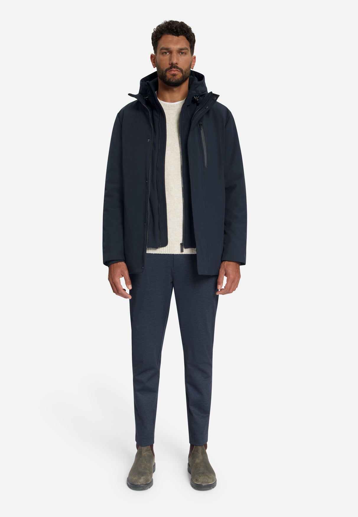 Jersey Melange Chino | Dark Night