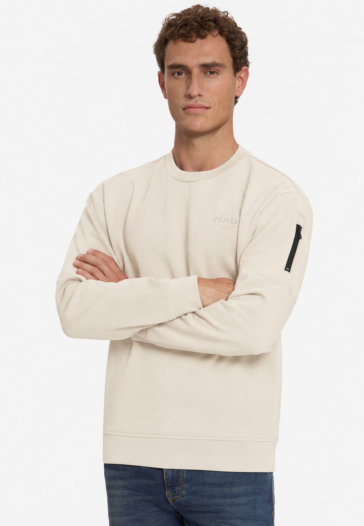 Crew Neck Sweater | Stone