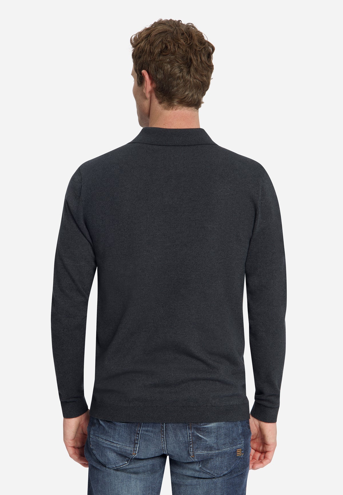 Pull polo chiné | Dark Grey