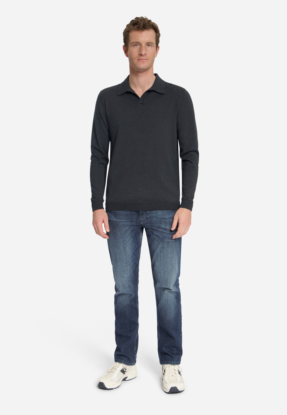 Pull polo chiné | Dark Grey
