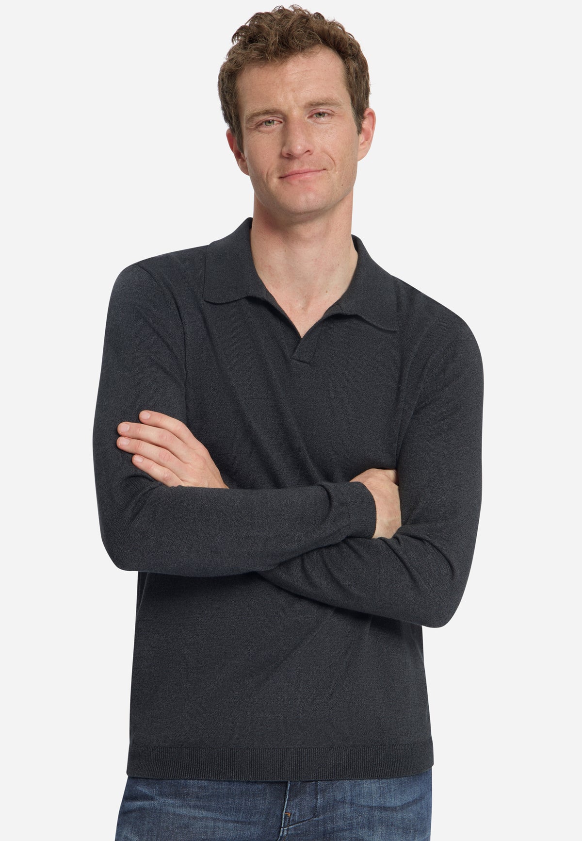 Pull polo chiné | Dark Grey