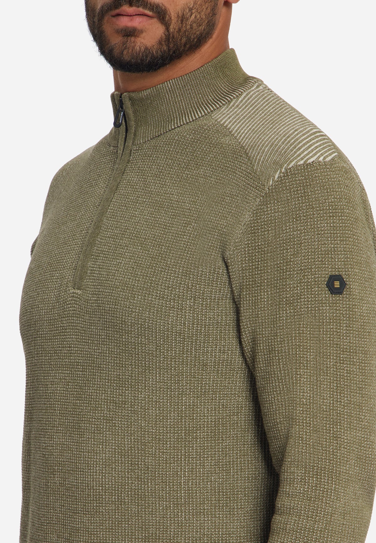 Plated Half-Zip Jumper | Moss